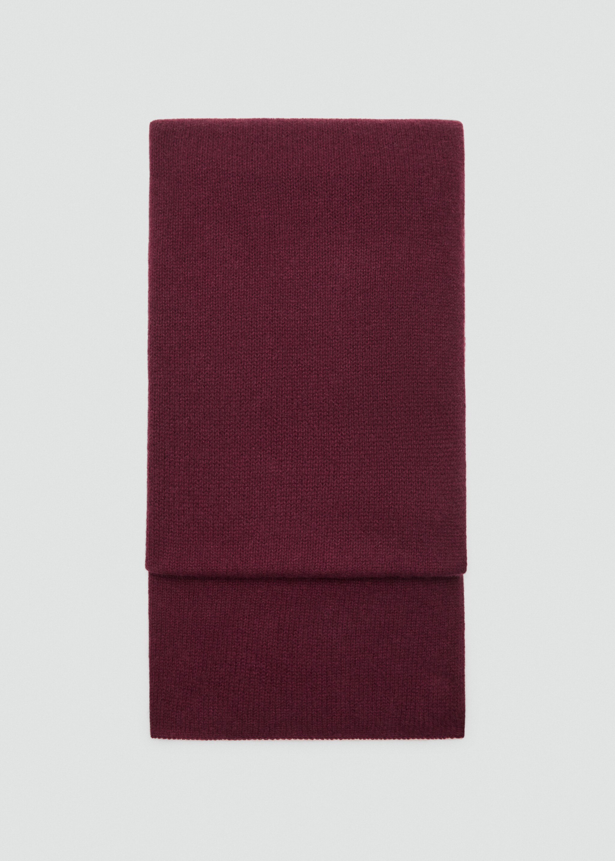 100% cashmere scarf - Article without model, Burgundy. Ref: 17045976-00.