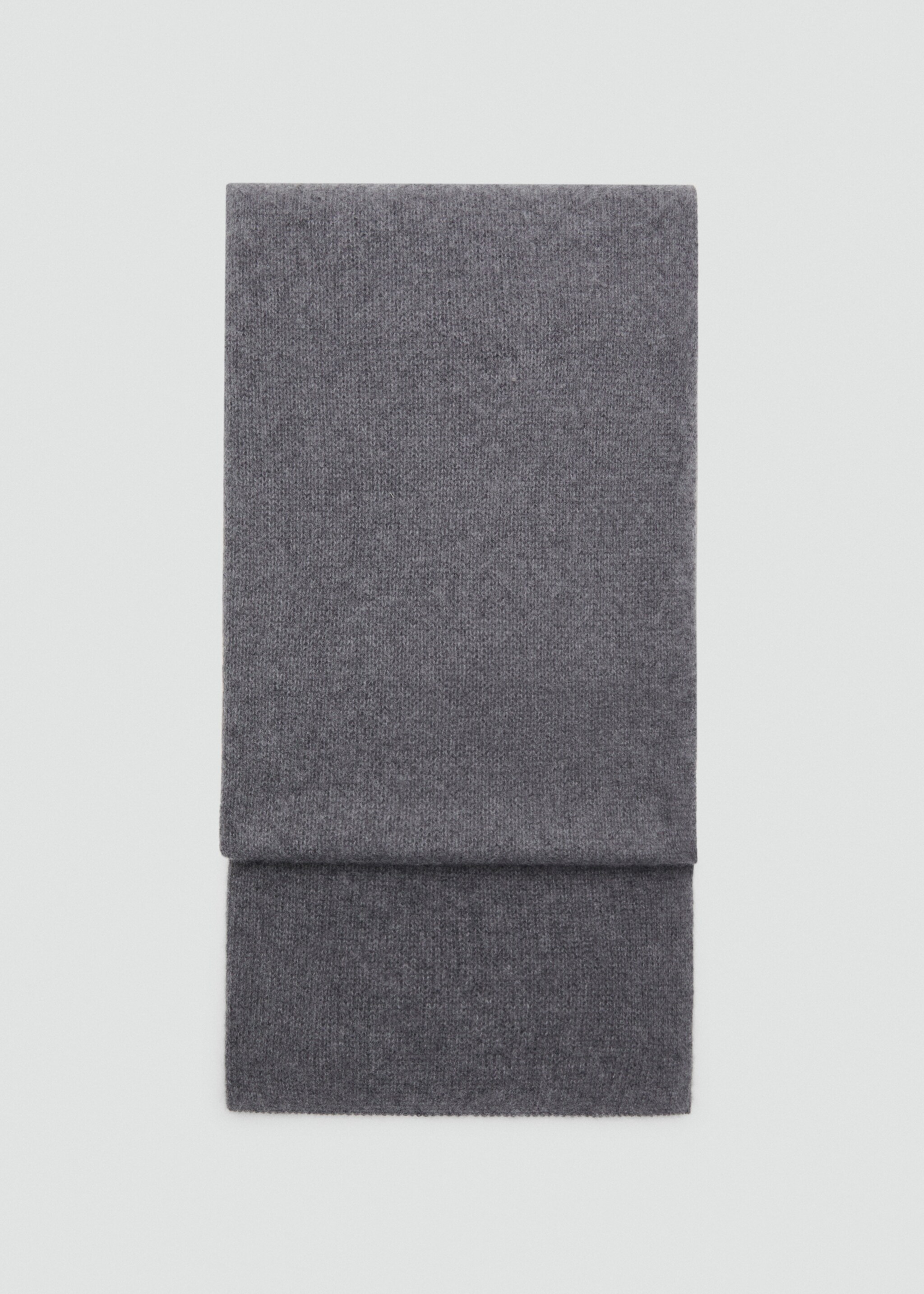 100% cashmere scarf - Article without model, Medium Heather Grey. Ref: 17045976-00.