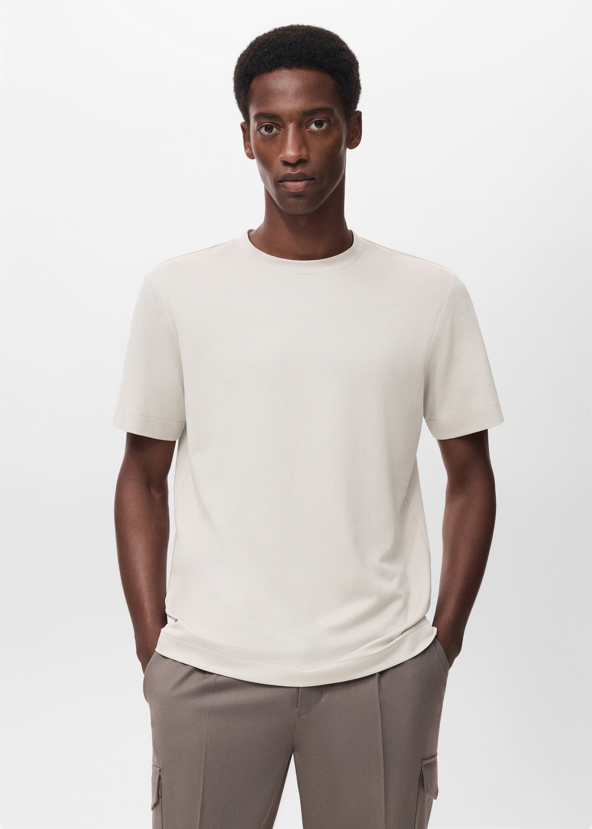 Regular-fit Thermolite® t-shirt - Medium plane, Ice Grey. Ref: 17045977-00.