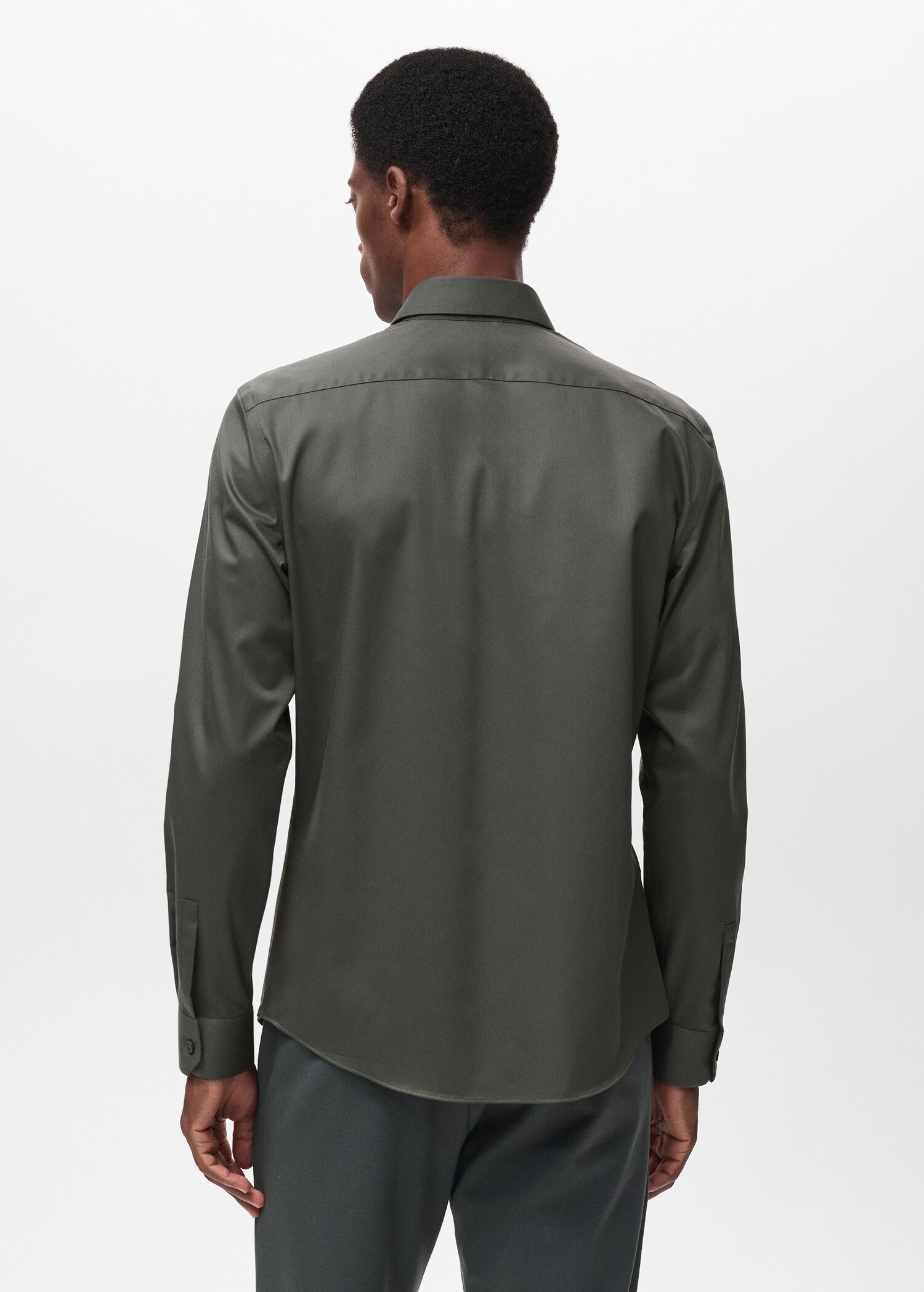 Comfort stretch non-iron shirt - Reverse of the article