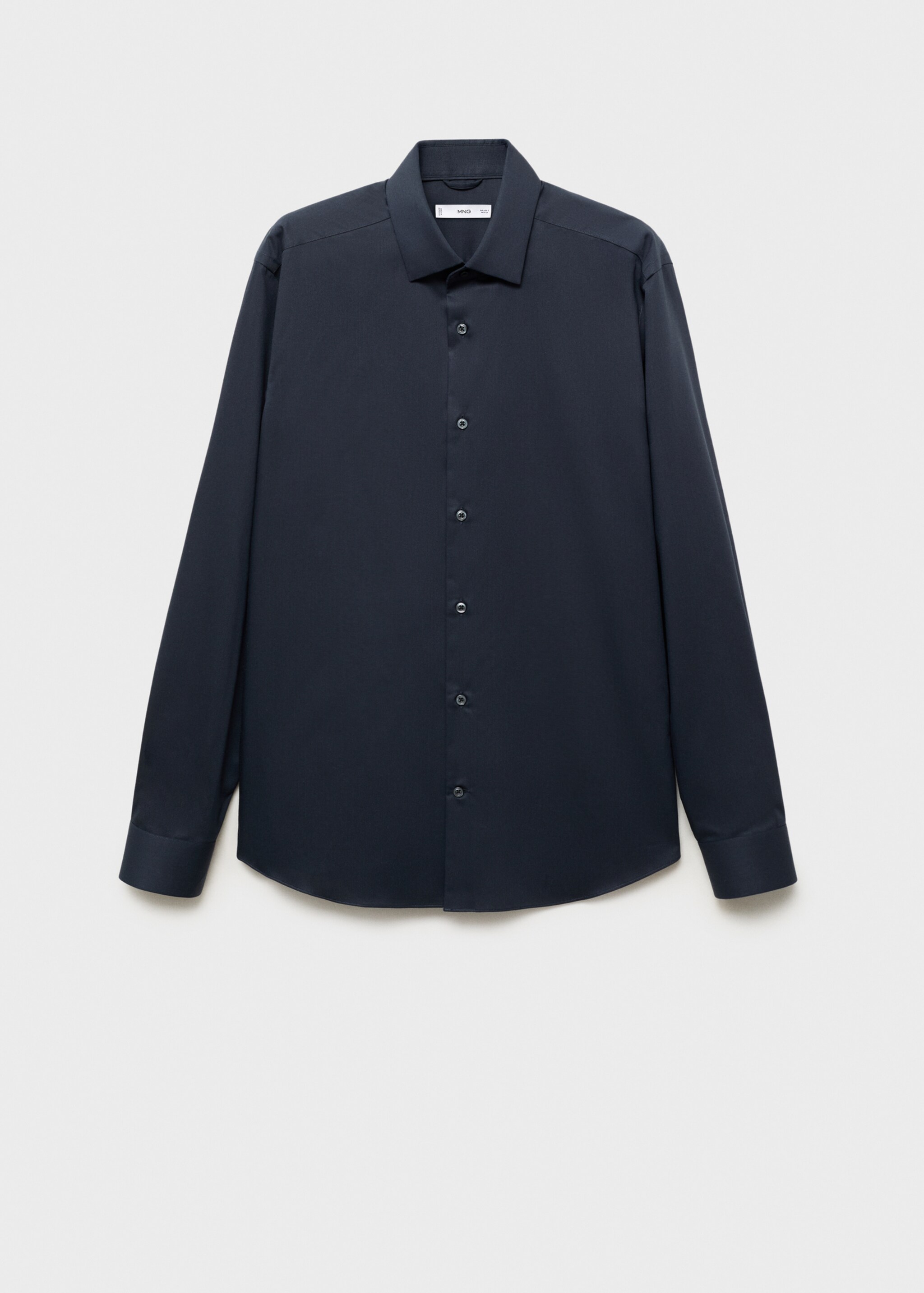 Comfort stretch non-iron shirt - Article without model, Navy. Ref: 17045980-00.