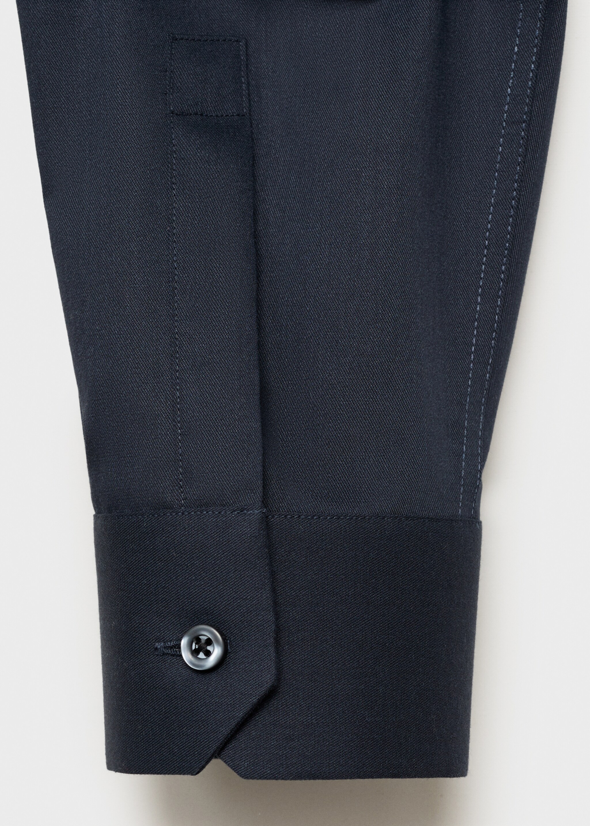 Comfort stretch non-iron shirt - Details of the article 0, Navy. Ref: 17045980-00.