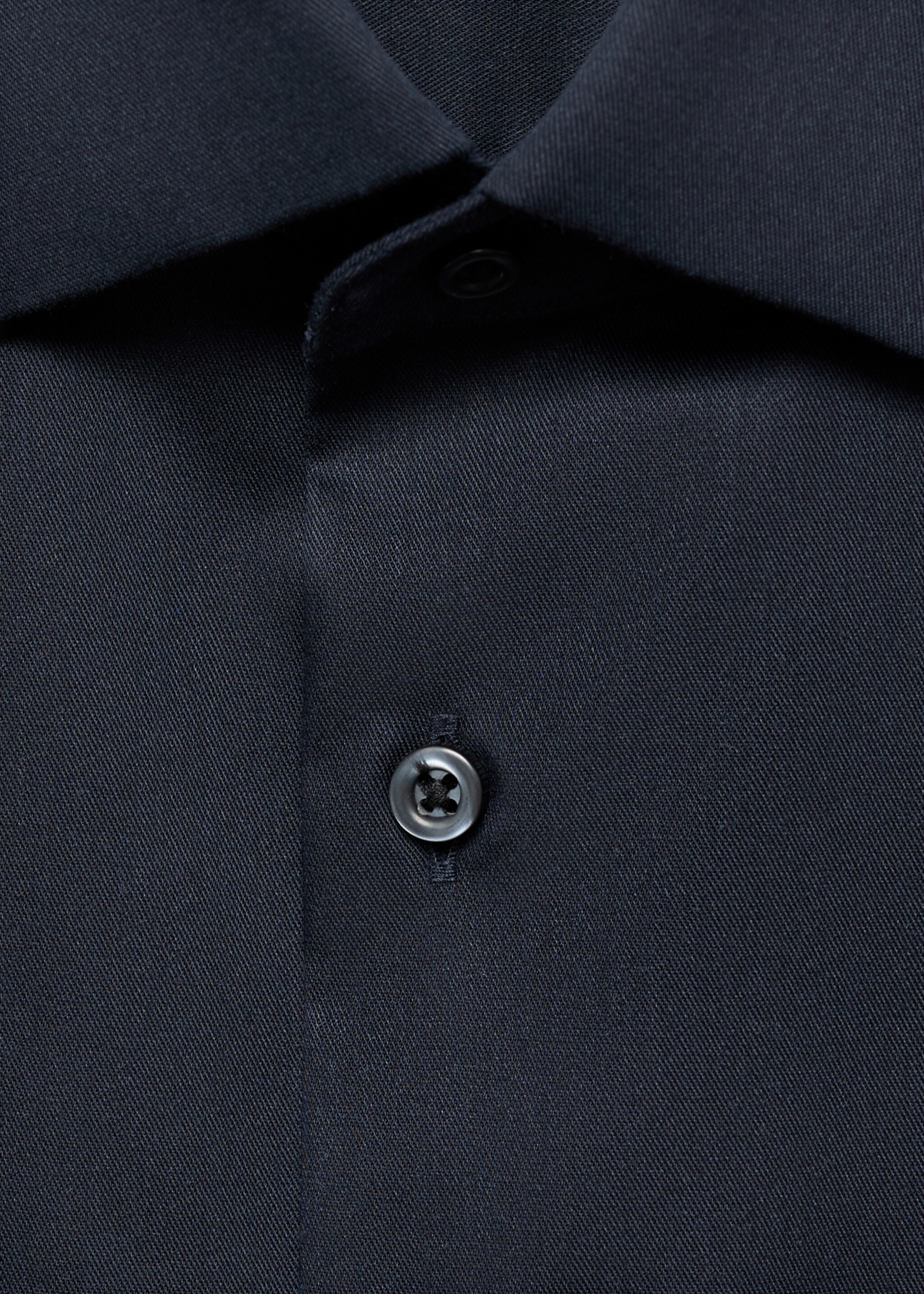 Comfort stretch non-iron shirt - Details of the article 8, Navy. Ref: 17045980-00.