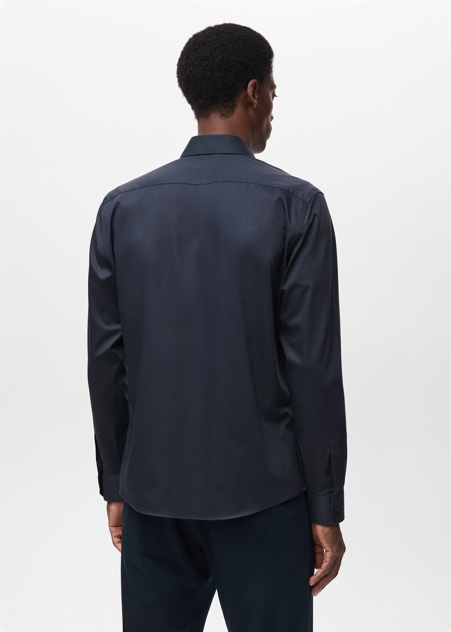 Comfort stretch non-iron shirt - Reverse of the article