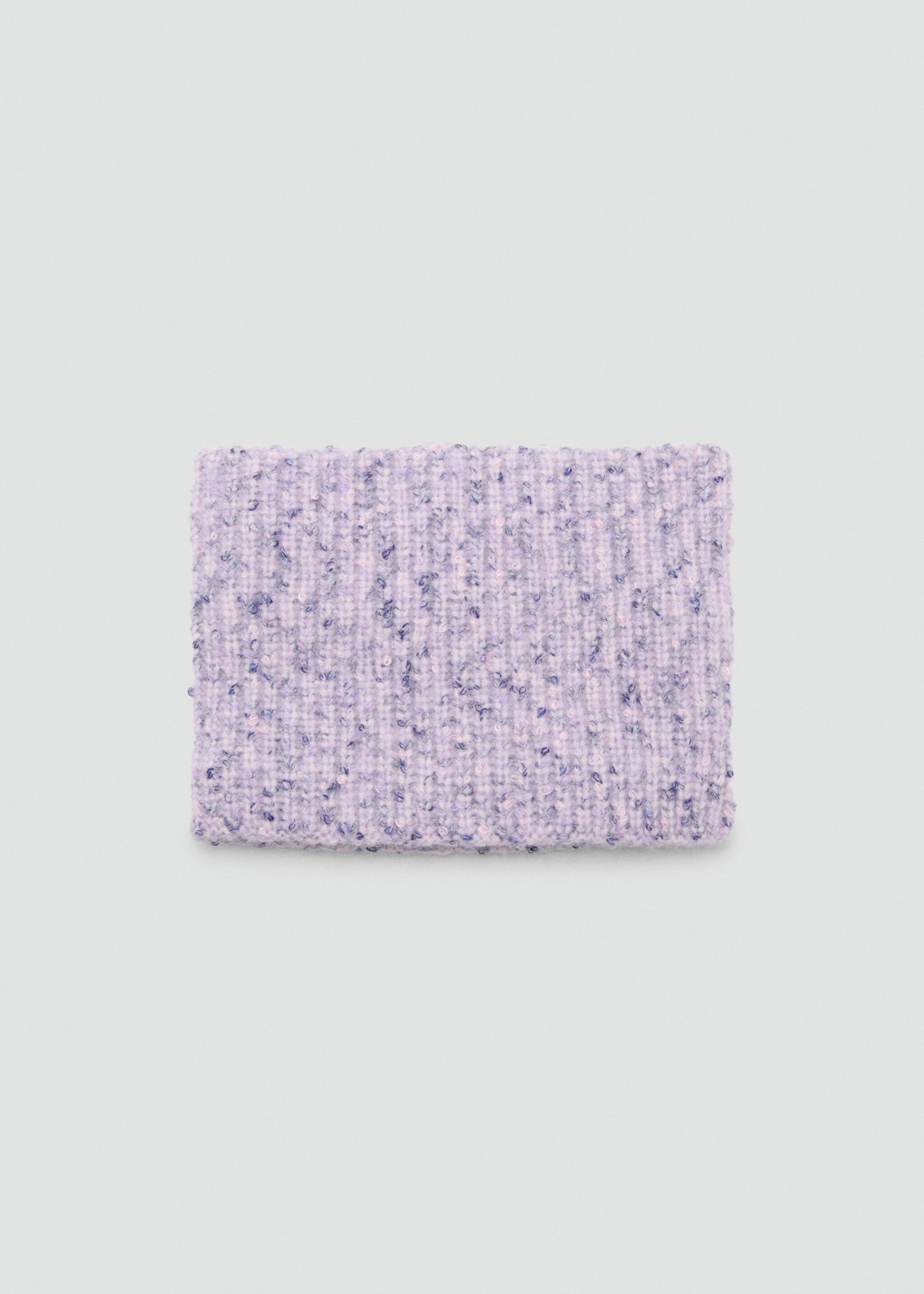 Flecked knit scarf - Article without model, Lilac. Ref: 17045981-00.