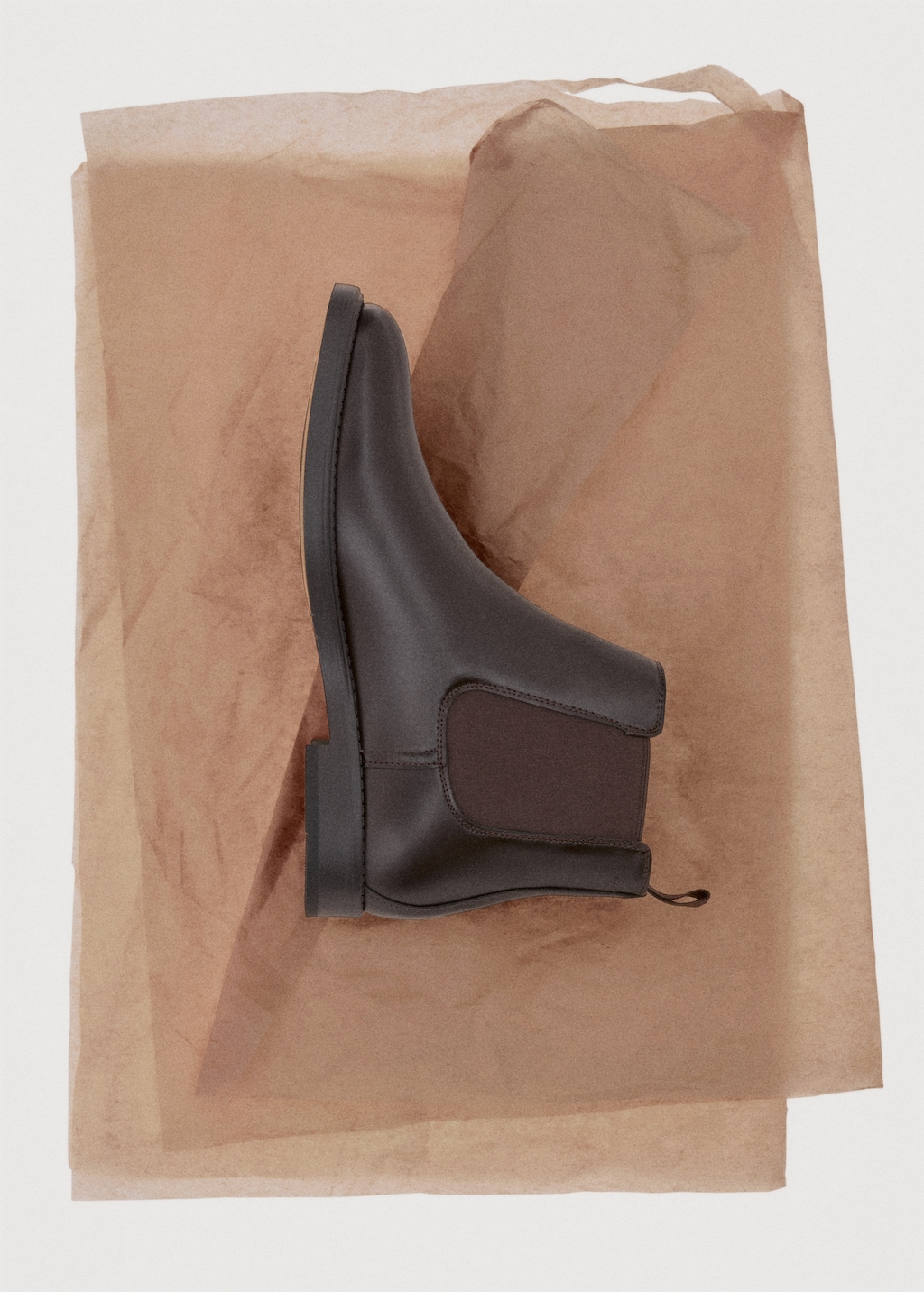 Faux-leather chelsea ankle boots