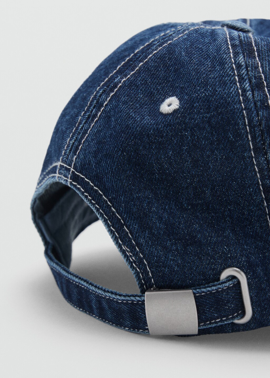Embroidered denim cap