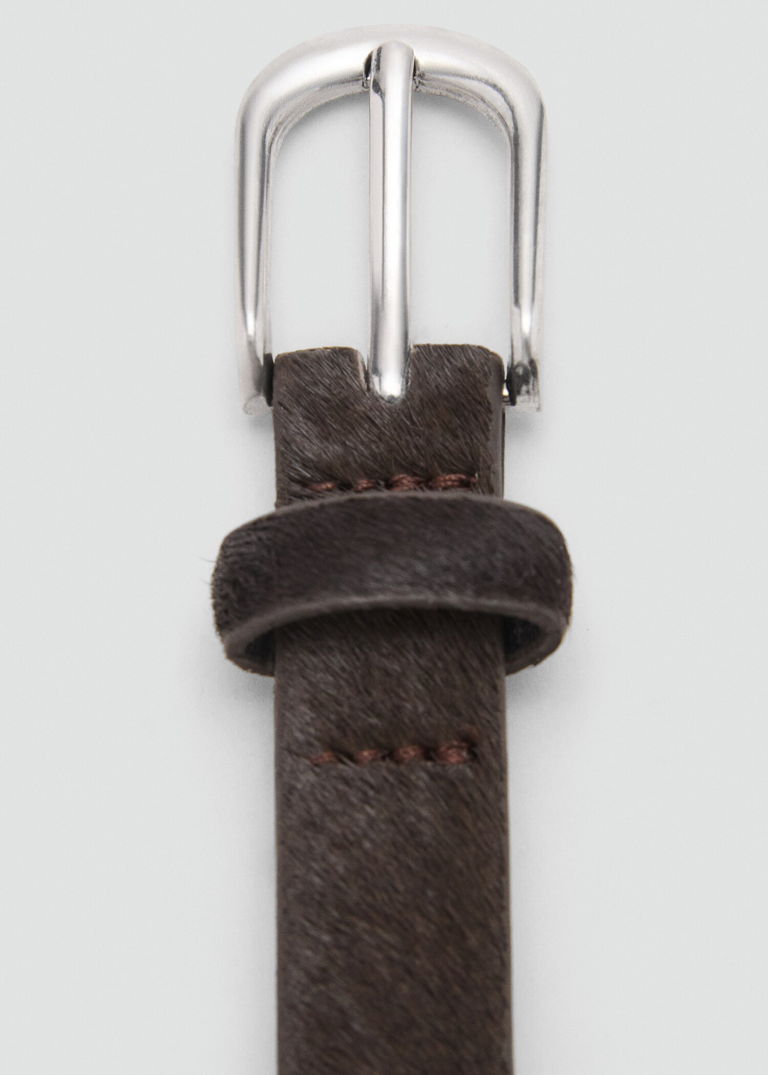 Leather fur belt - Medium plane