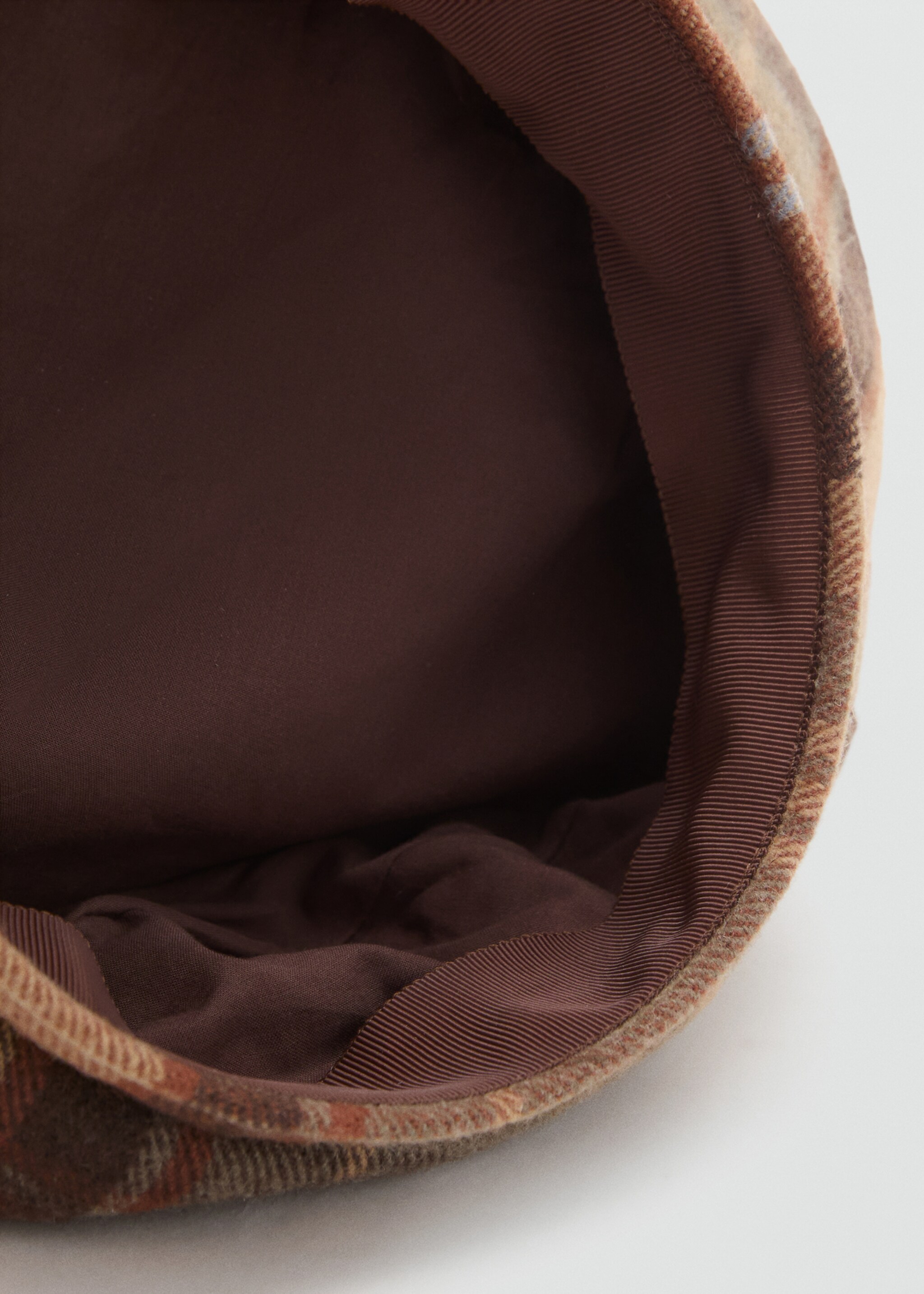 Check beret - Details of the article 1, Brown. Ref: 17045993-00.