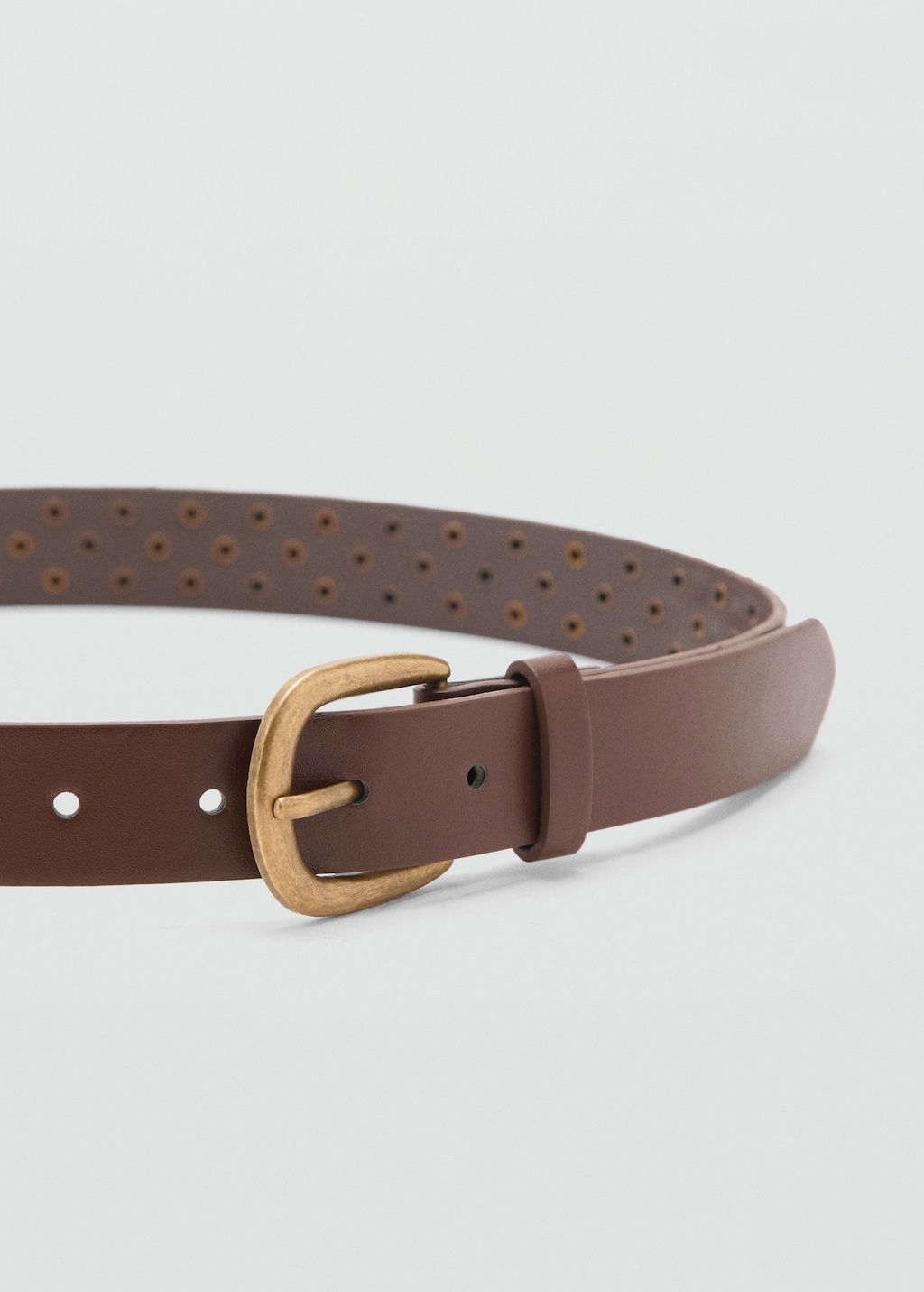Studded faux-leather belt