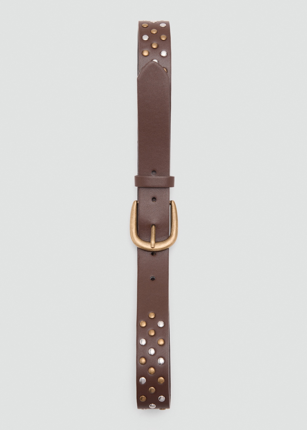 Studded faux-leather belt