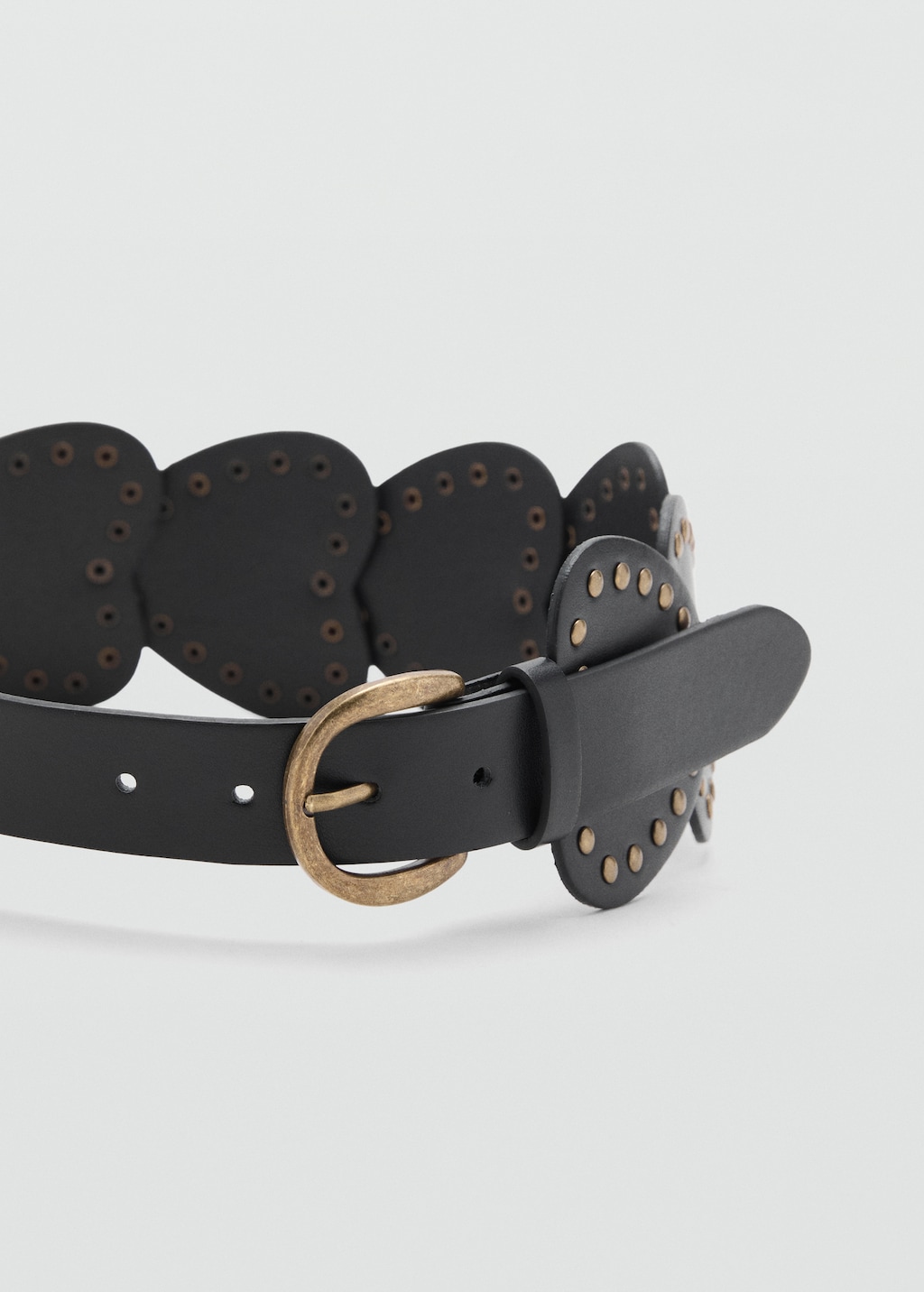 Studded heart belt