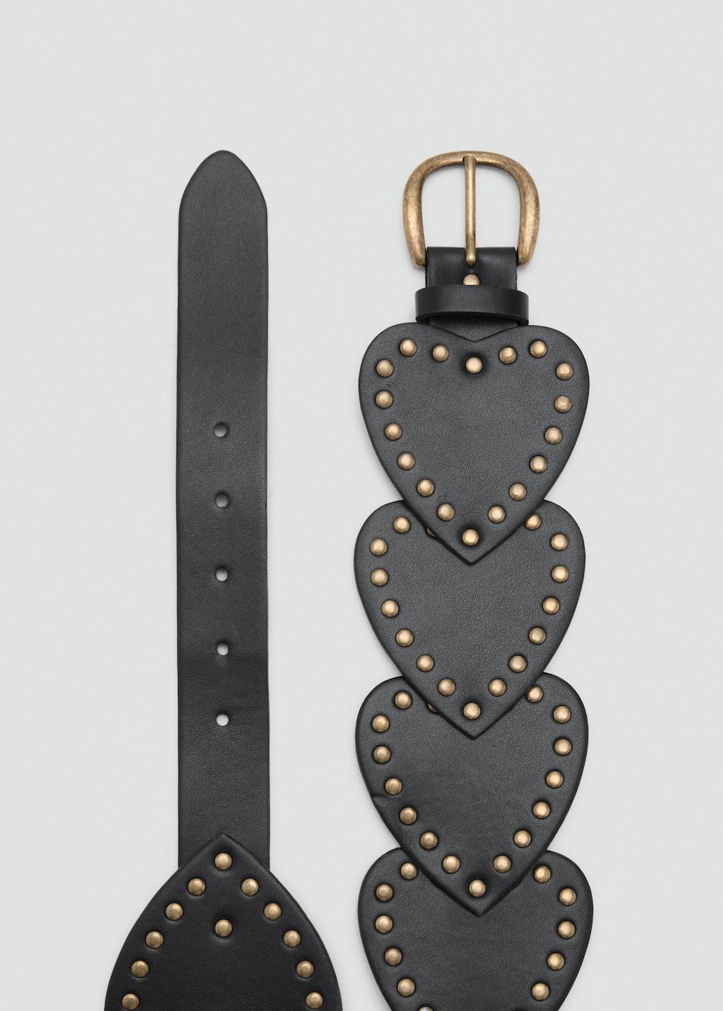 Studded heart belt