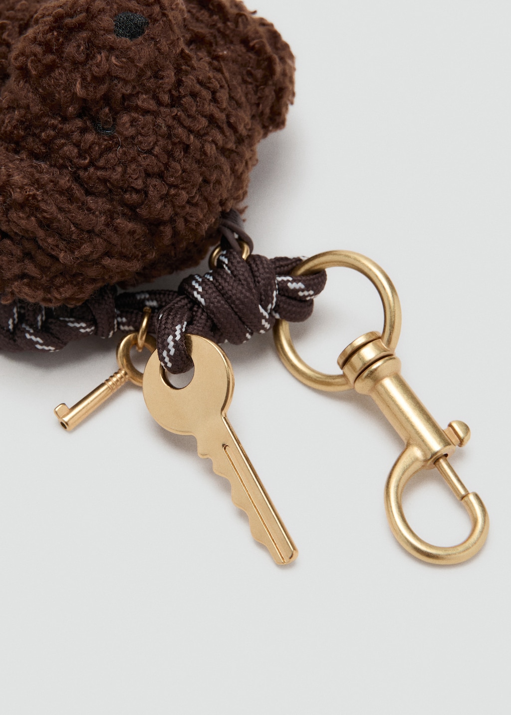 Multi-charm bear handbag keyring