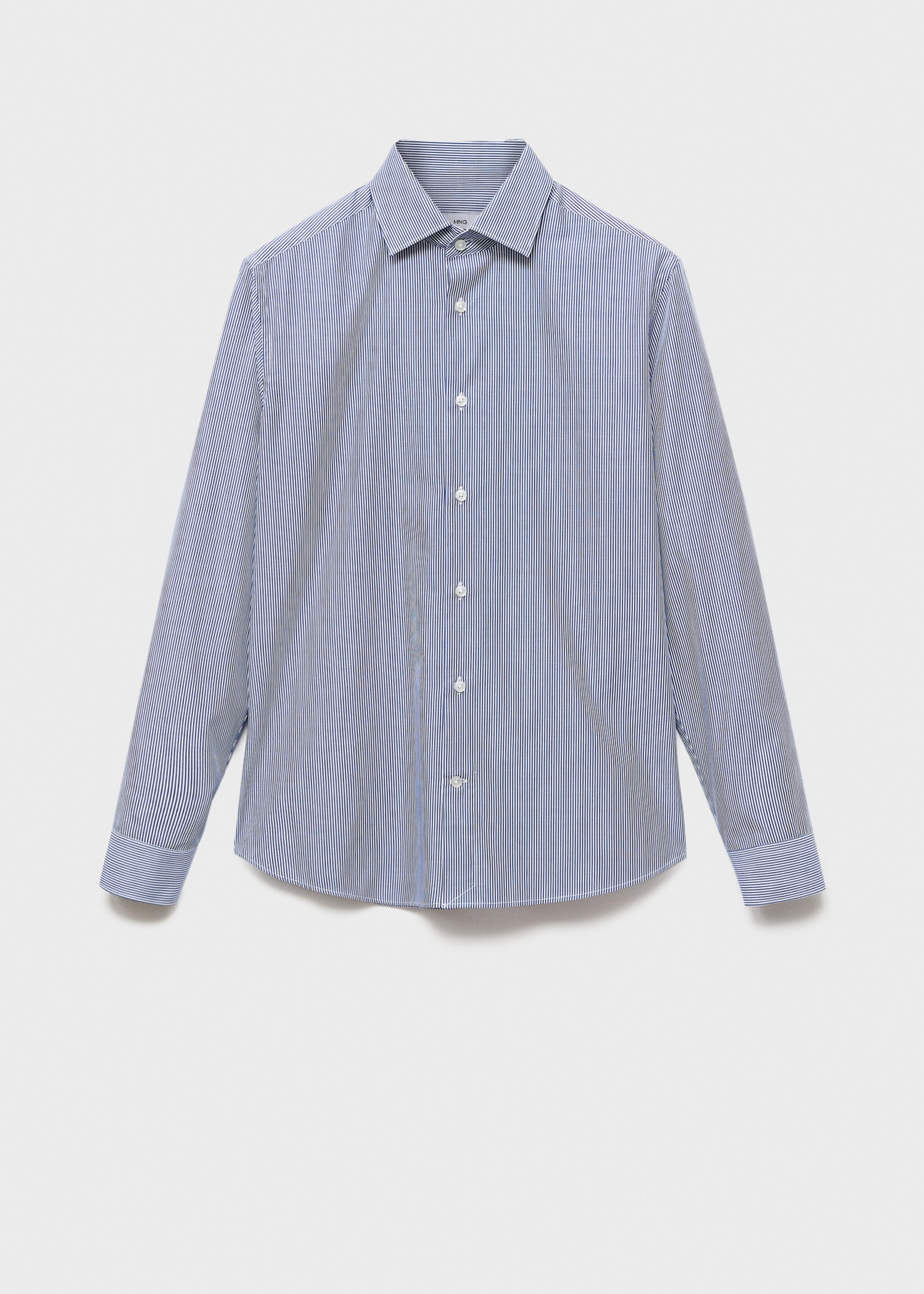 Camisa  100% algodón rayas slim fit - Artículo sin modelo, Azul. Ref: 17046001-00.