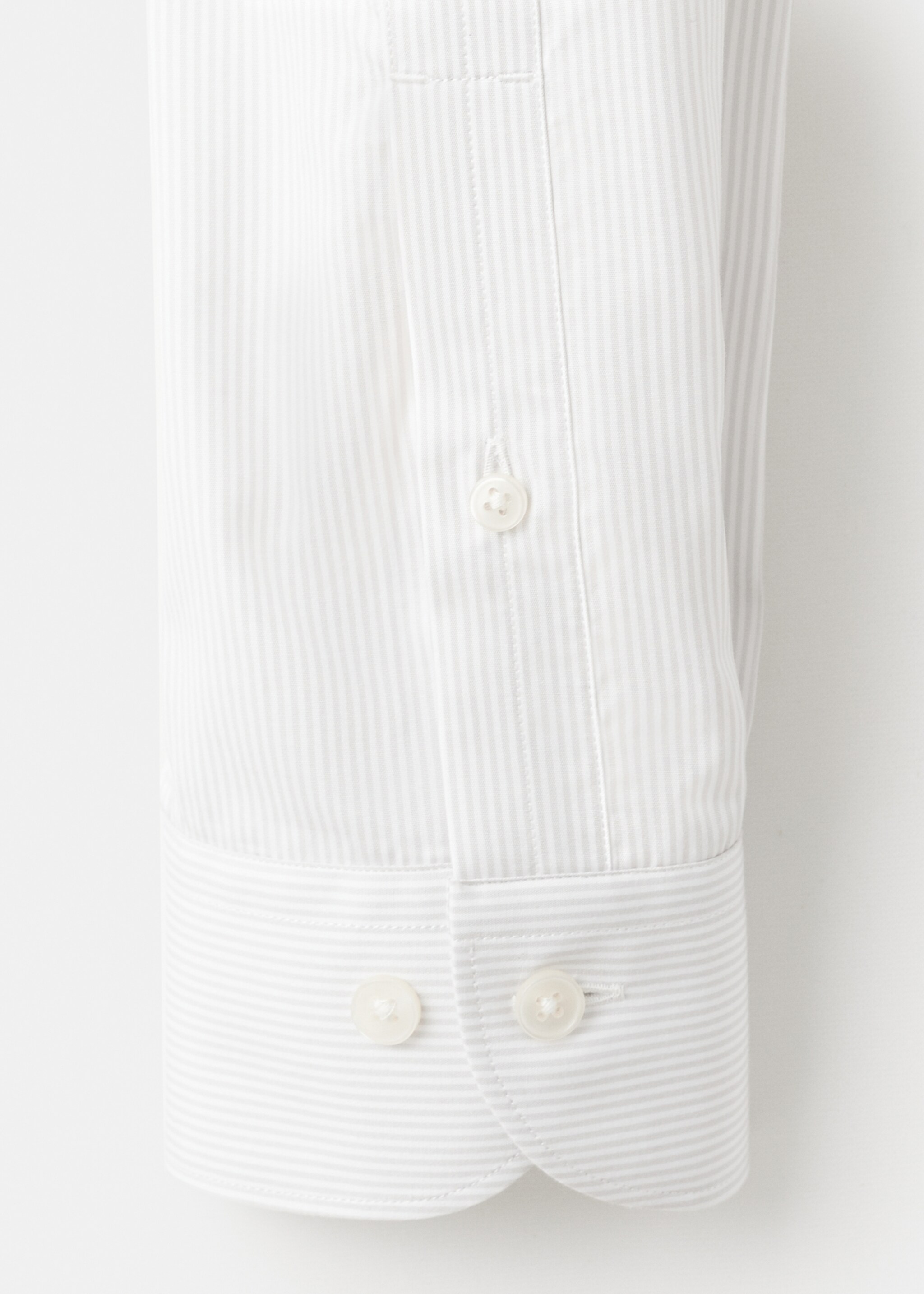 Camisa  100% algodón rayas slim fit - Detalle del artículo 0, Gris. Ref: 17046001-00.