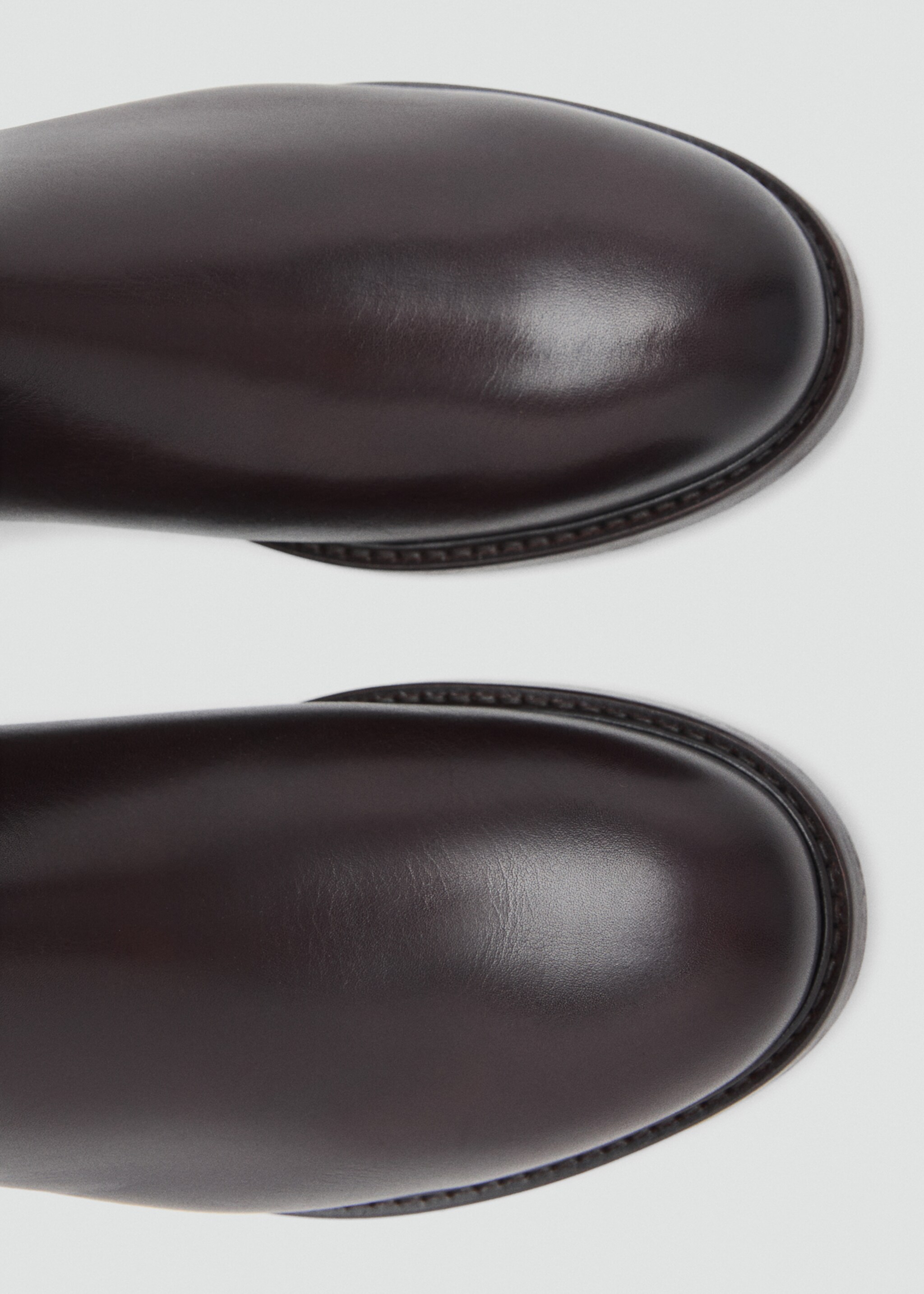 Polished leather chelsea boots - Details of the article 1, Brown. Ref: 17046002-00.