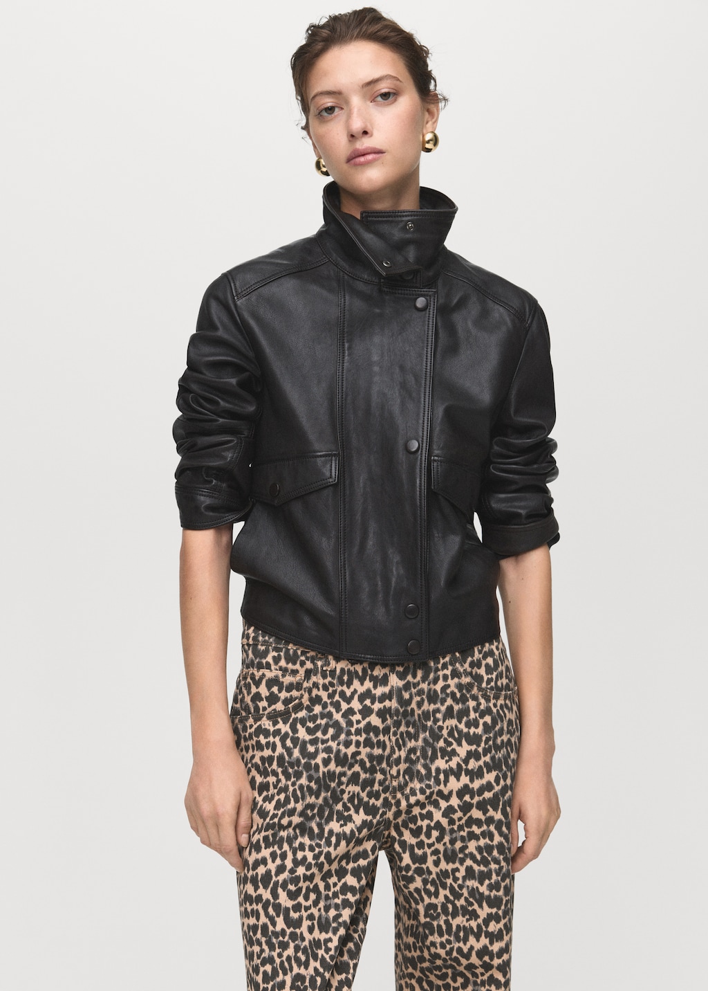 Leopard-print straight jeans - image 5