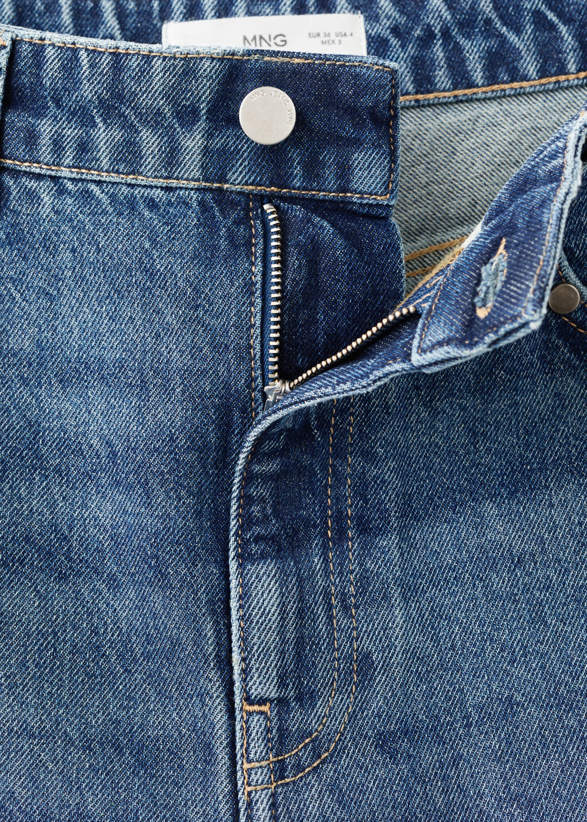 Wide leg studded jeans - Details of the article 8, Dark Blue. Ref: 17046004-00.