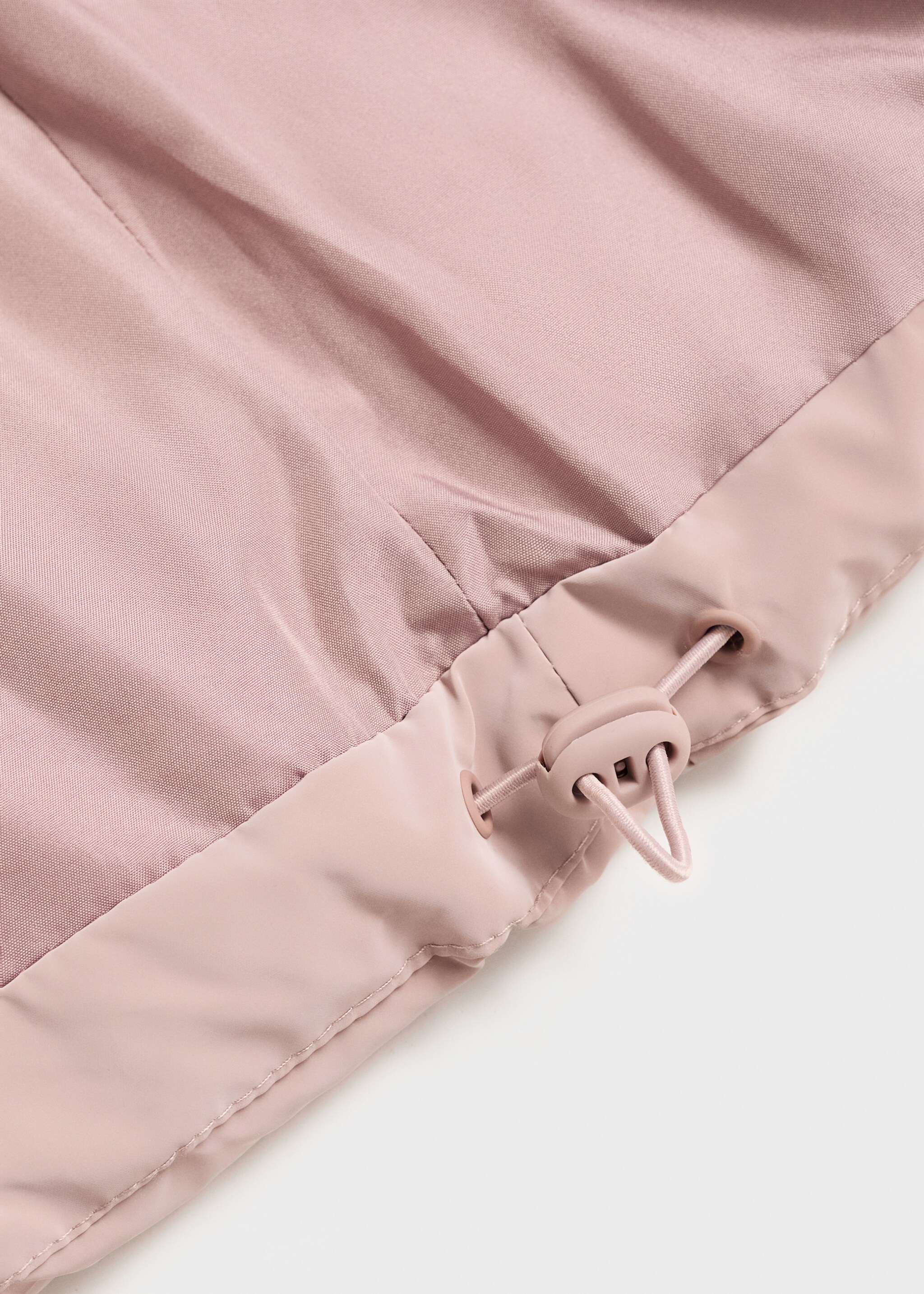 Waxed-effect padded anorak - Details of the article 0, Pastel Pink. Ref: 17046326-00.