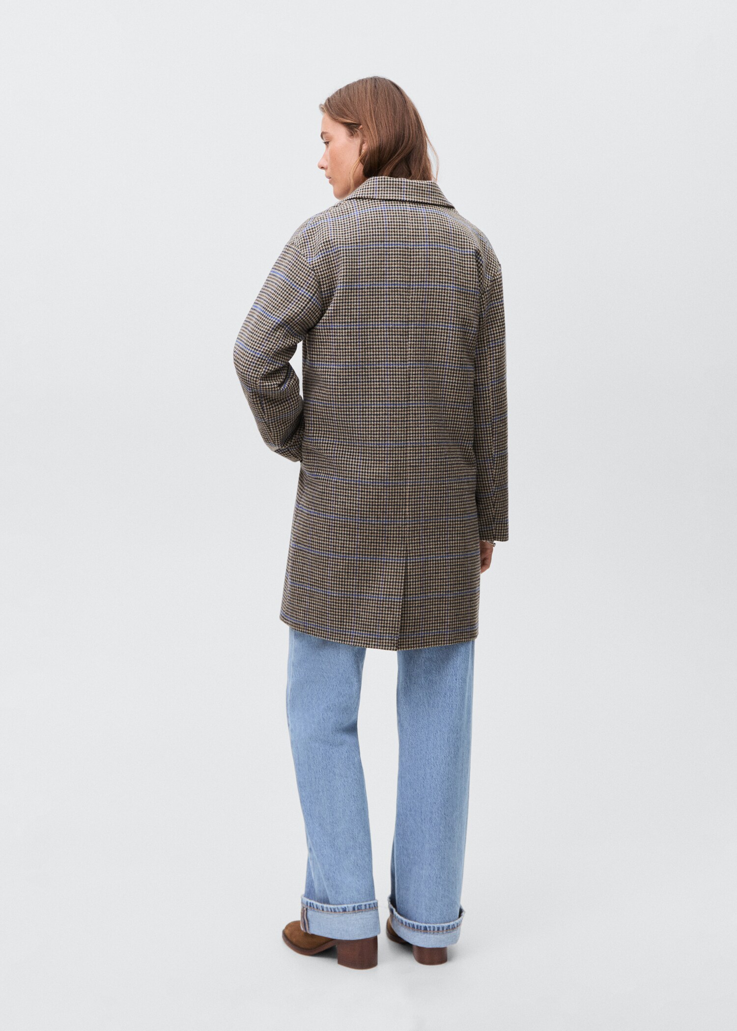 Manteau laine pied-de-poule - Verso de l’article