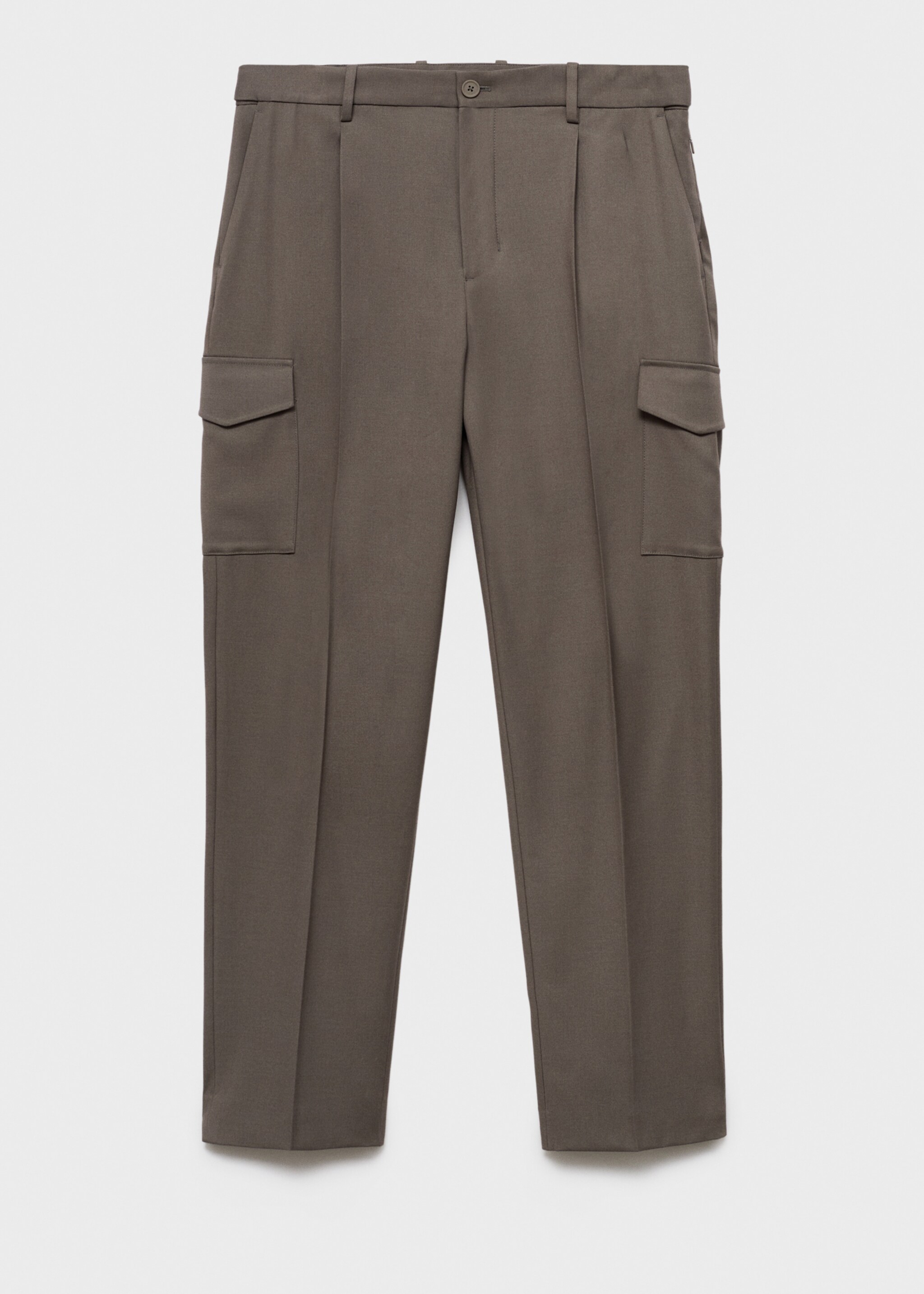 Pantaloni cargo slim fit - Articol fără model, Maro mediu. Ref: 17046328-00.