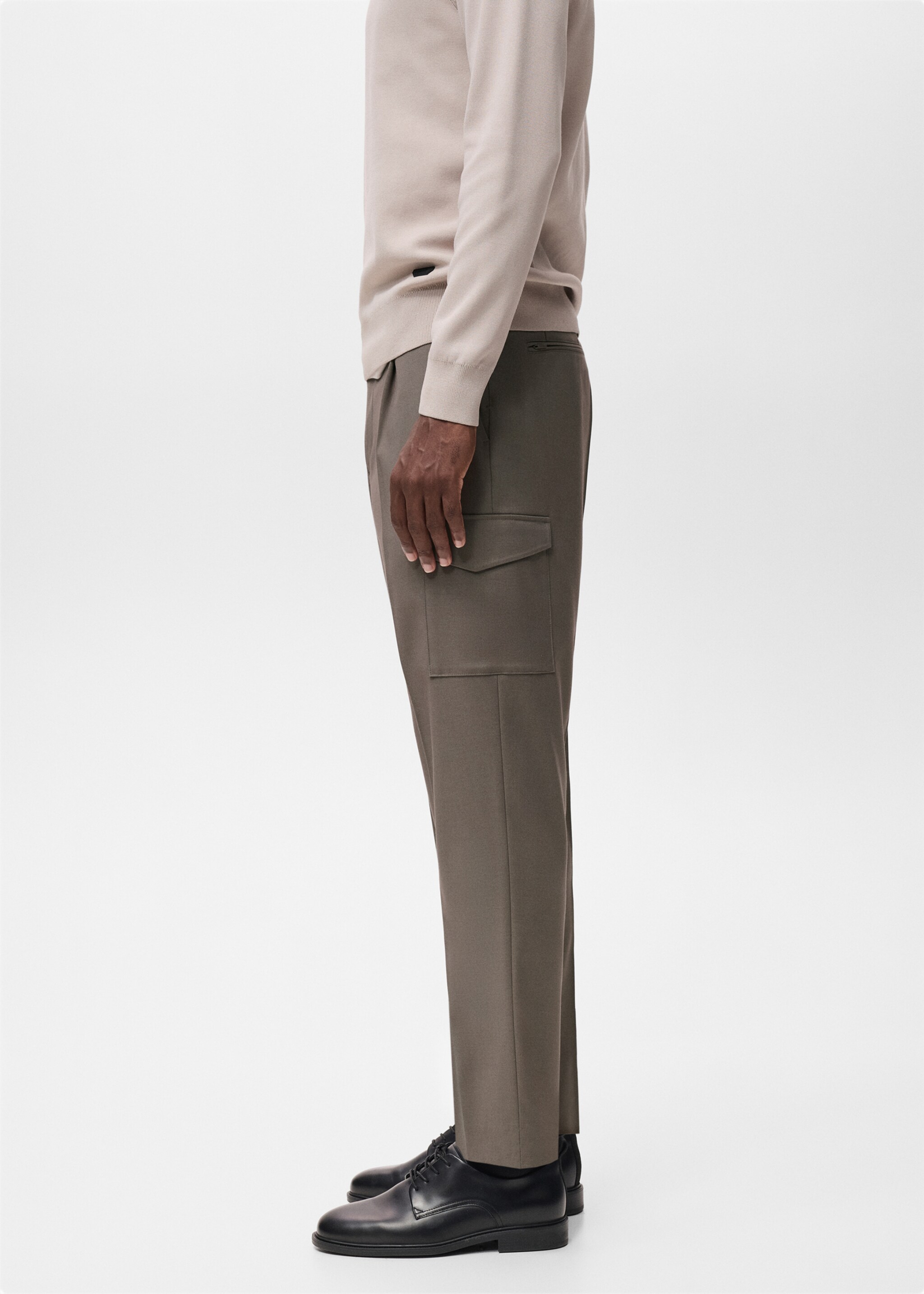 Pantaloni cargo slim fit - Detaliu al articolului 2, Maro mediu. Ref: 17046328-00.