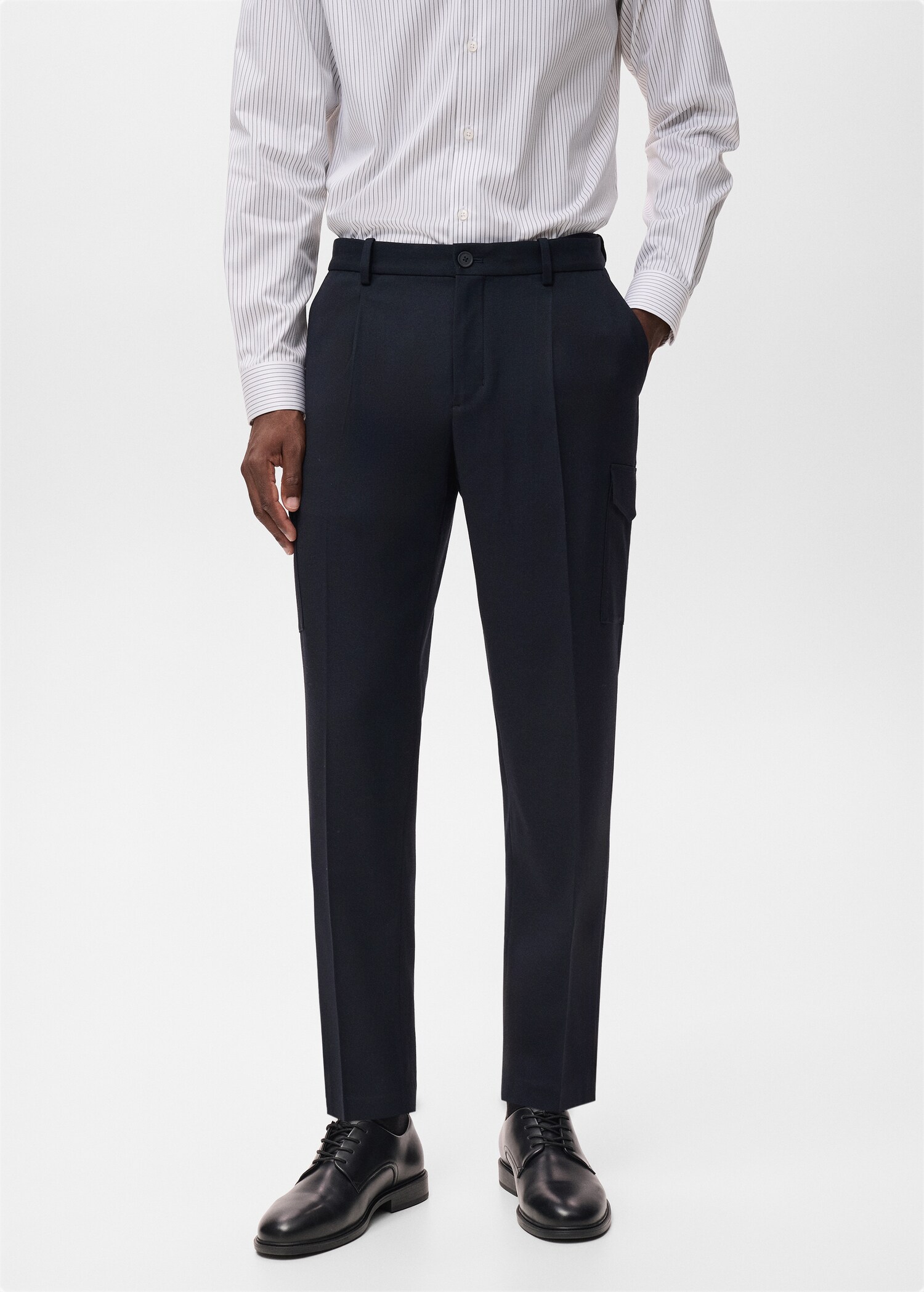 Slim fit cargo-byxor - Bild av mittparti