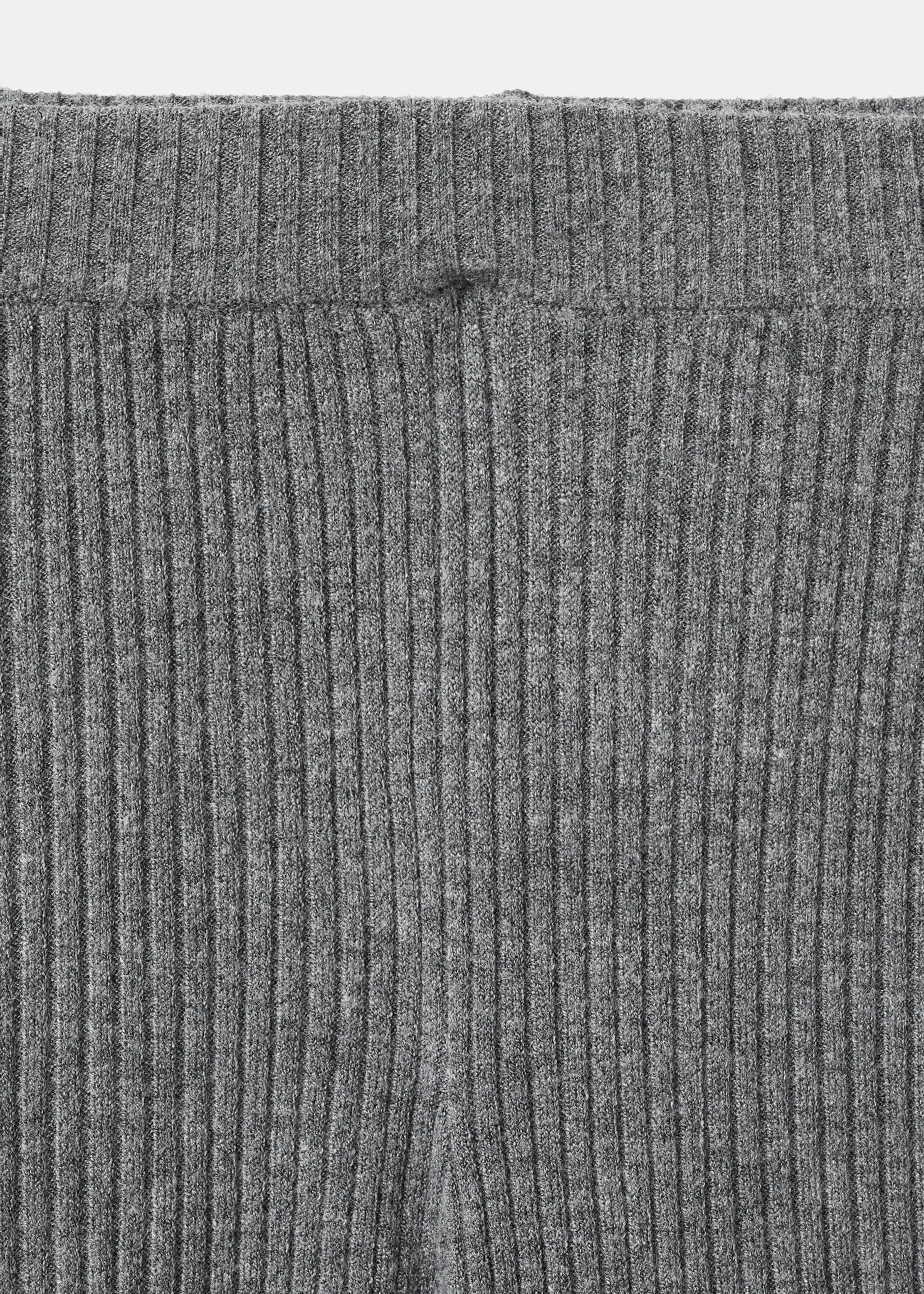 Ribbed flared trousers - Details of the article 8, Dark Heather Grey. Ref: 17046331-00.