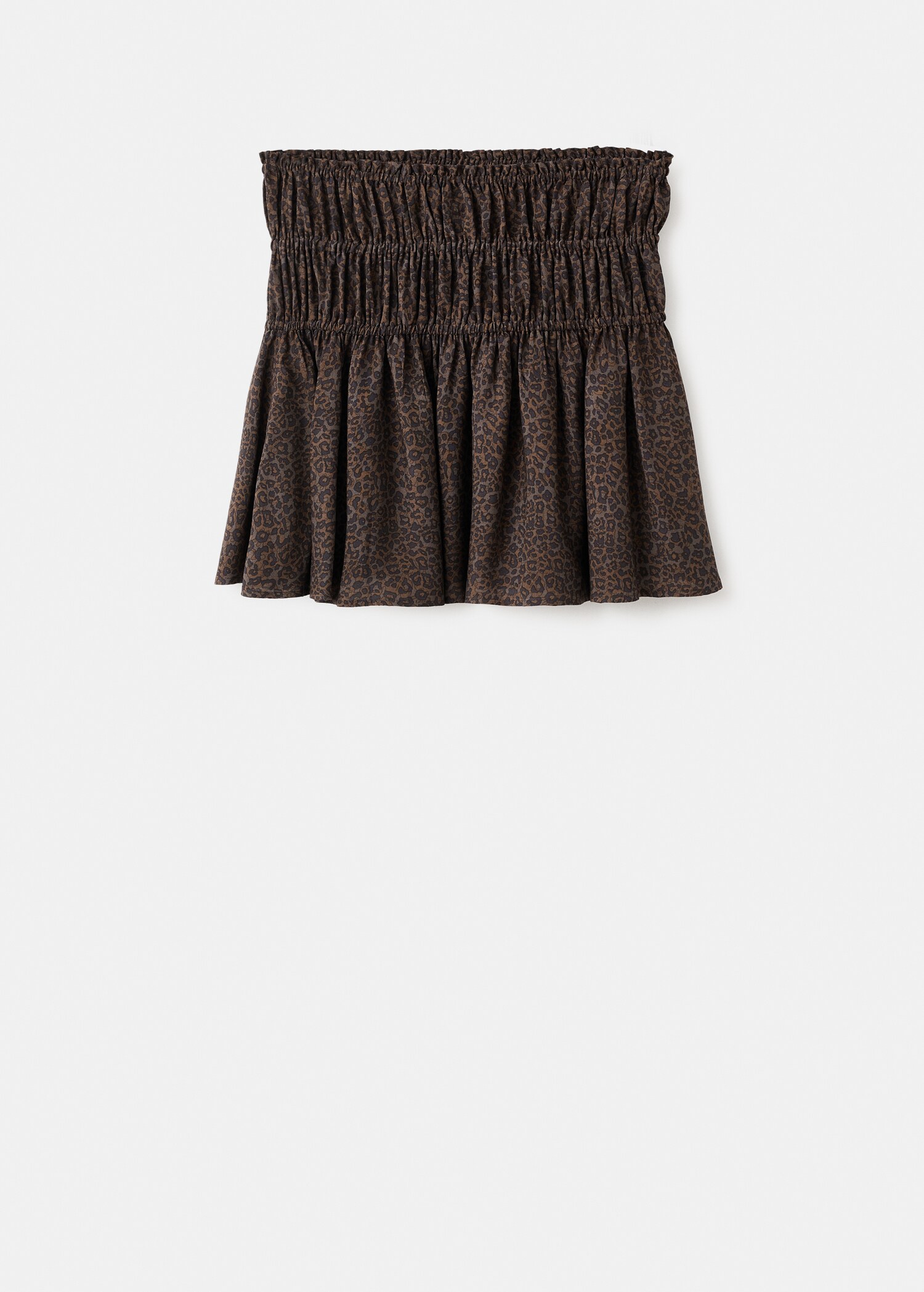 Leopard-print gathered skirt - Article without model