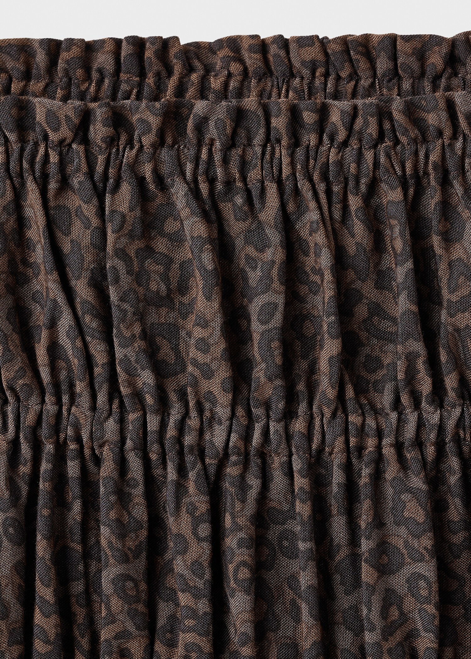 Leopard-print gathered skirt - Details of the article 0