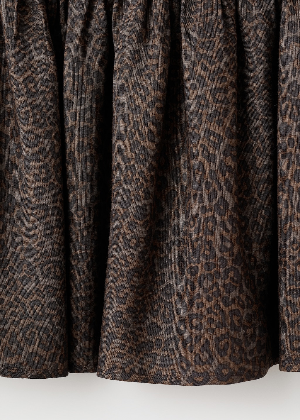 Leopard-print gathered skirt