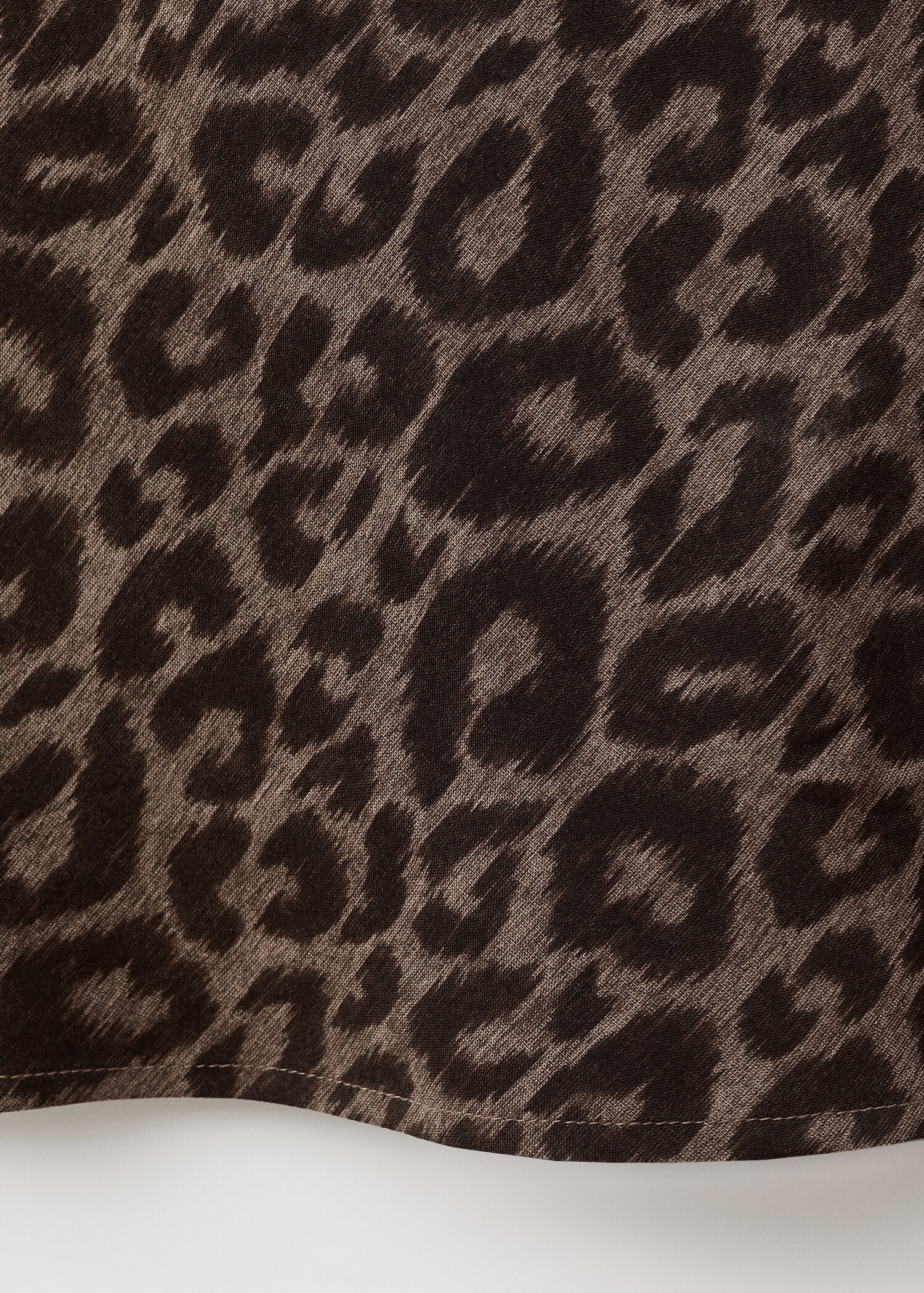 Long leopard-print skirt - Details of the article 0