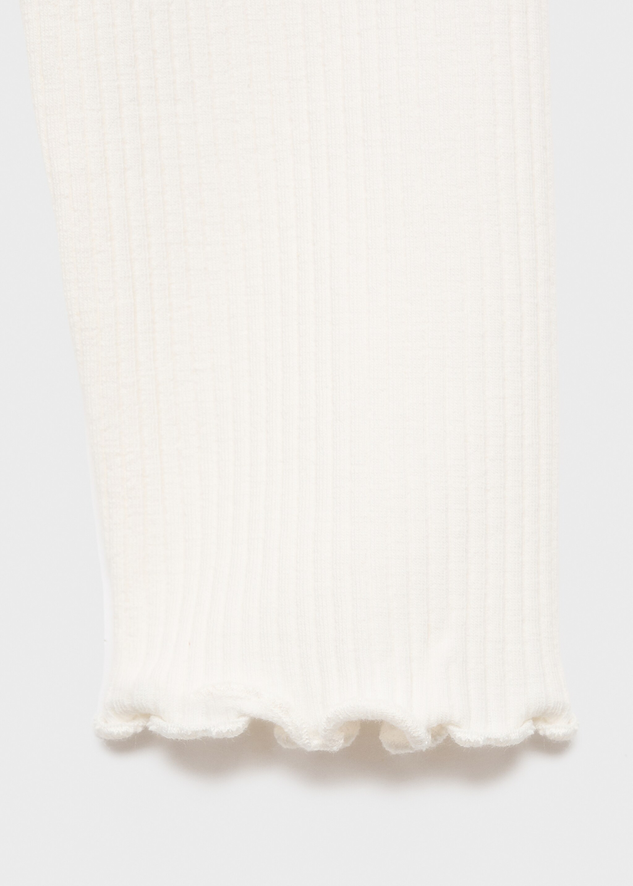 Ribbed high neck t-shirt - Details of the article 0, Off White. Ref: 17046338-00.