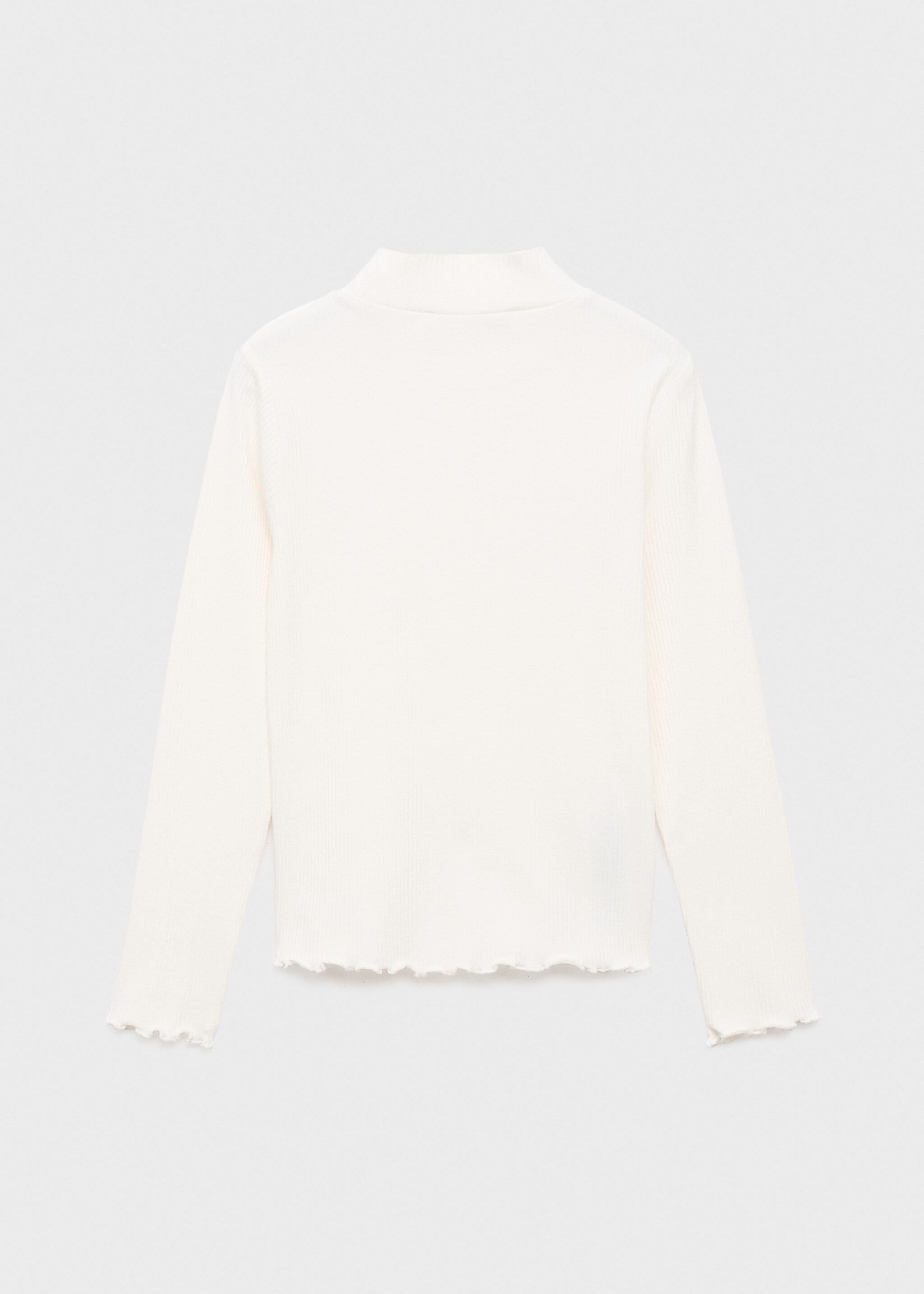Ribbed high neck t-shirt - Reverse of the article, Off White. Ref: 17046338-00.