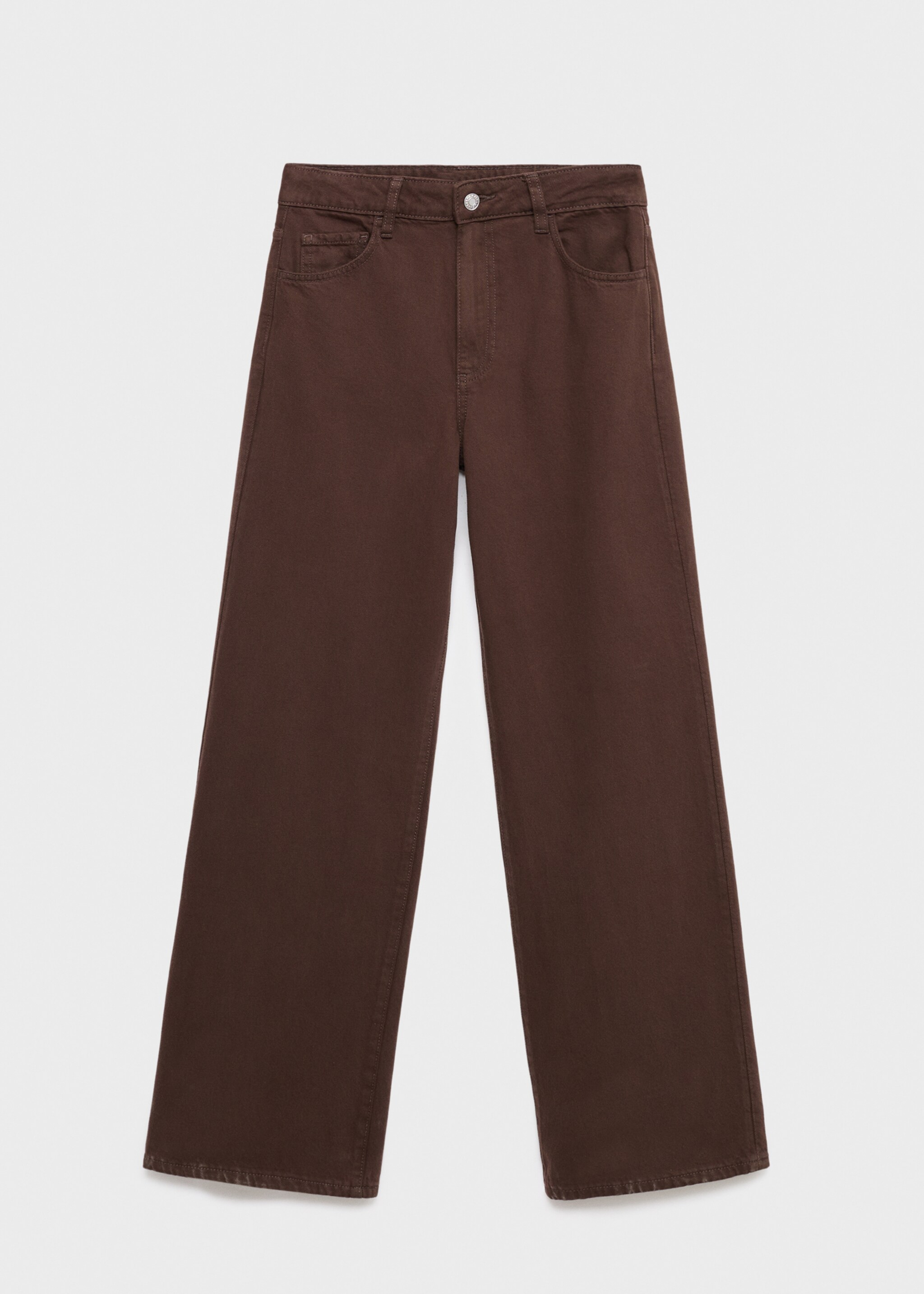 Danila wide leg high-rise jeans - Article without model, Chocolate. Ref: 17046350-00.