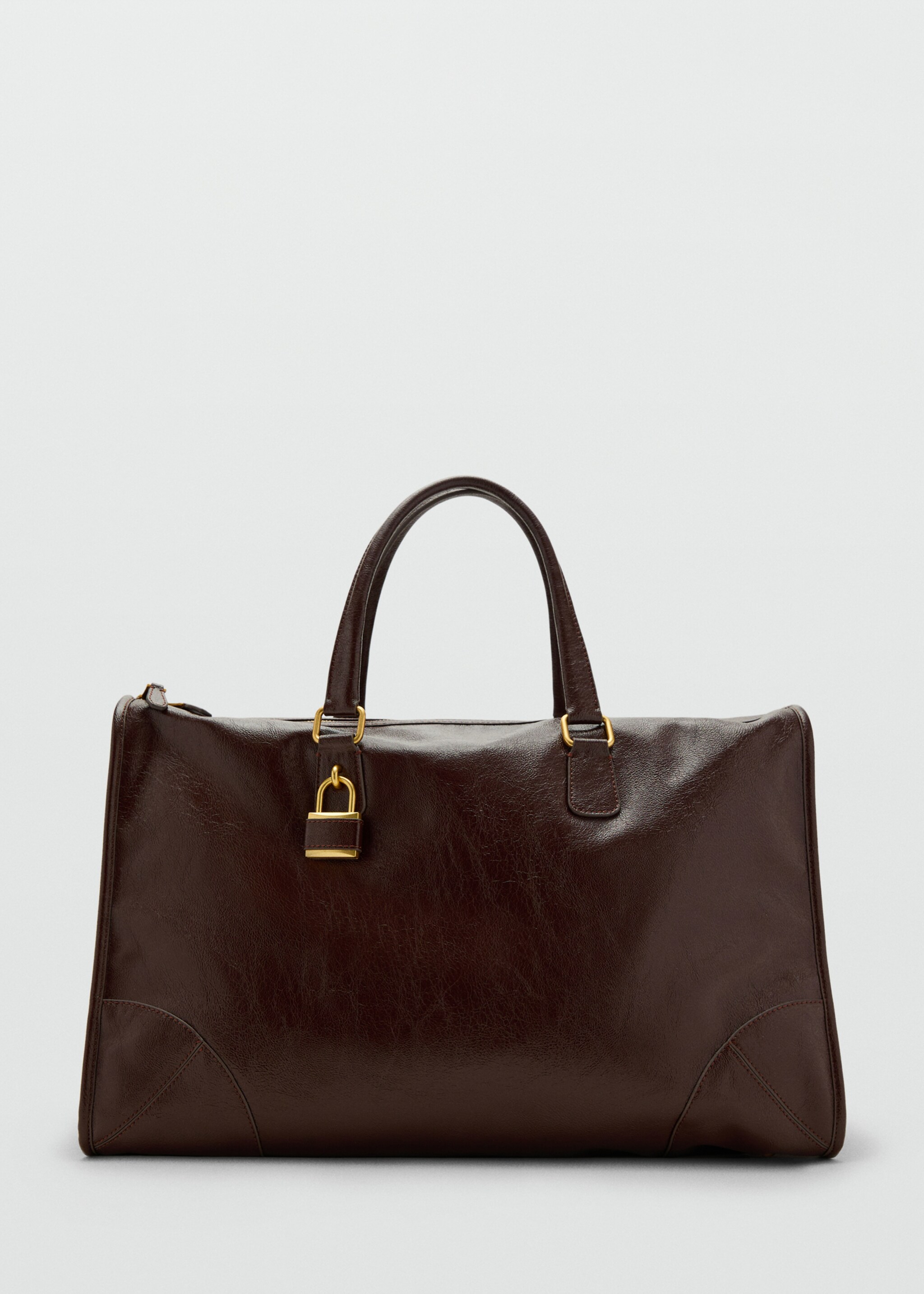 Maxi rectangular handbag with handles - Article without model, Chocolate. Ref: 17046352-00.