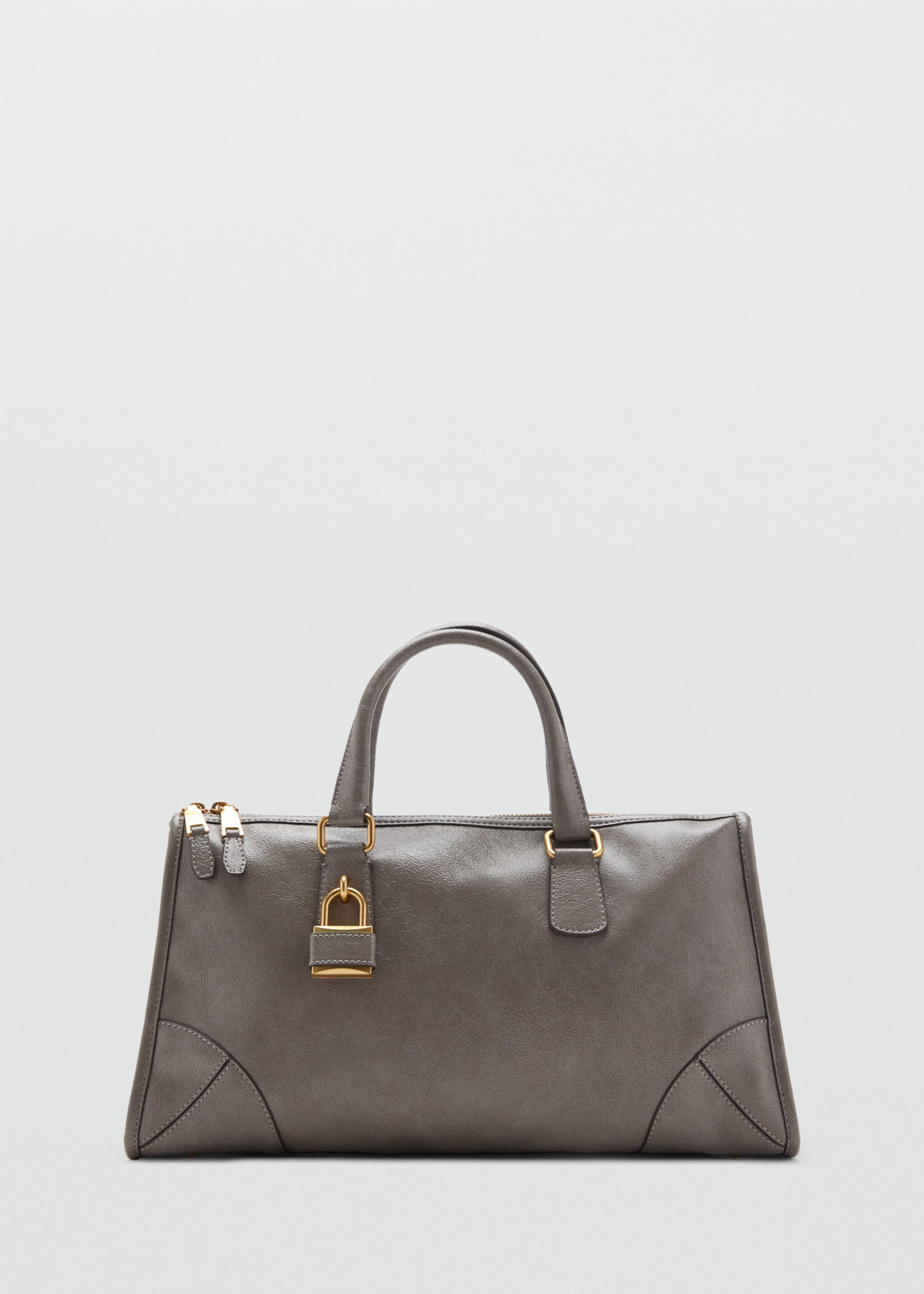 Rectangular handbag with handles - Article without model, Grey. Ref: 17046353-00.