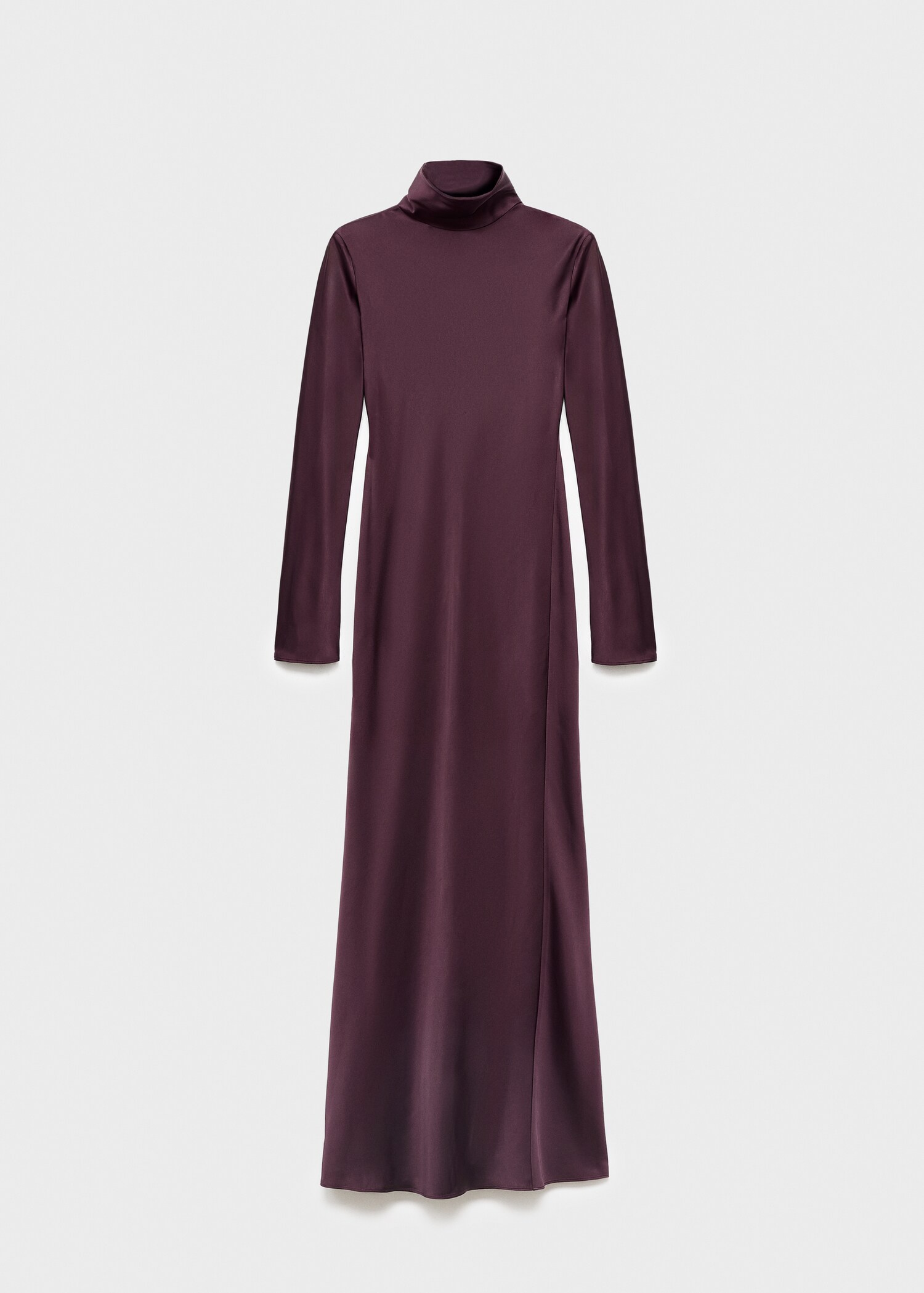 Satin high-neck dress - Article without model
