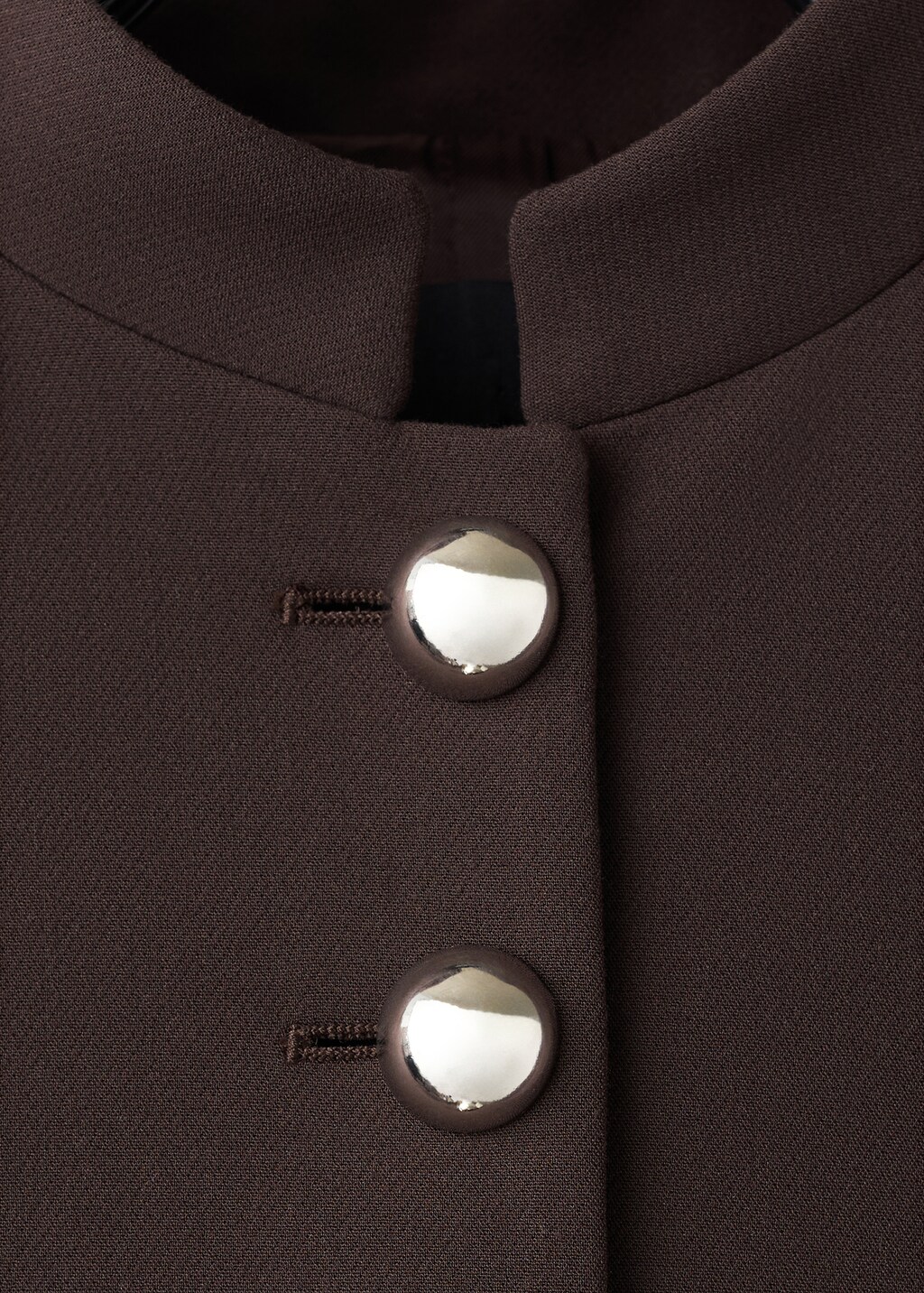 Mango Jacket with jewel-button strip collar
