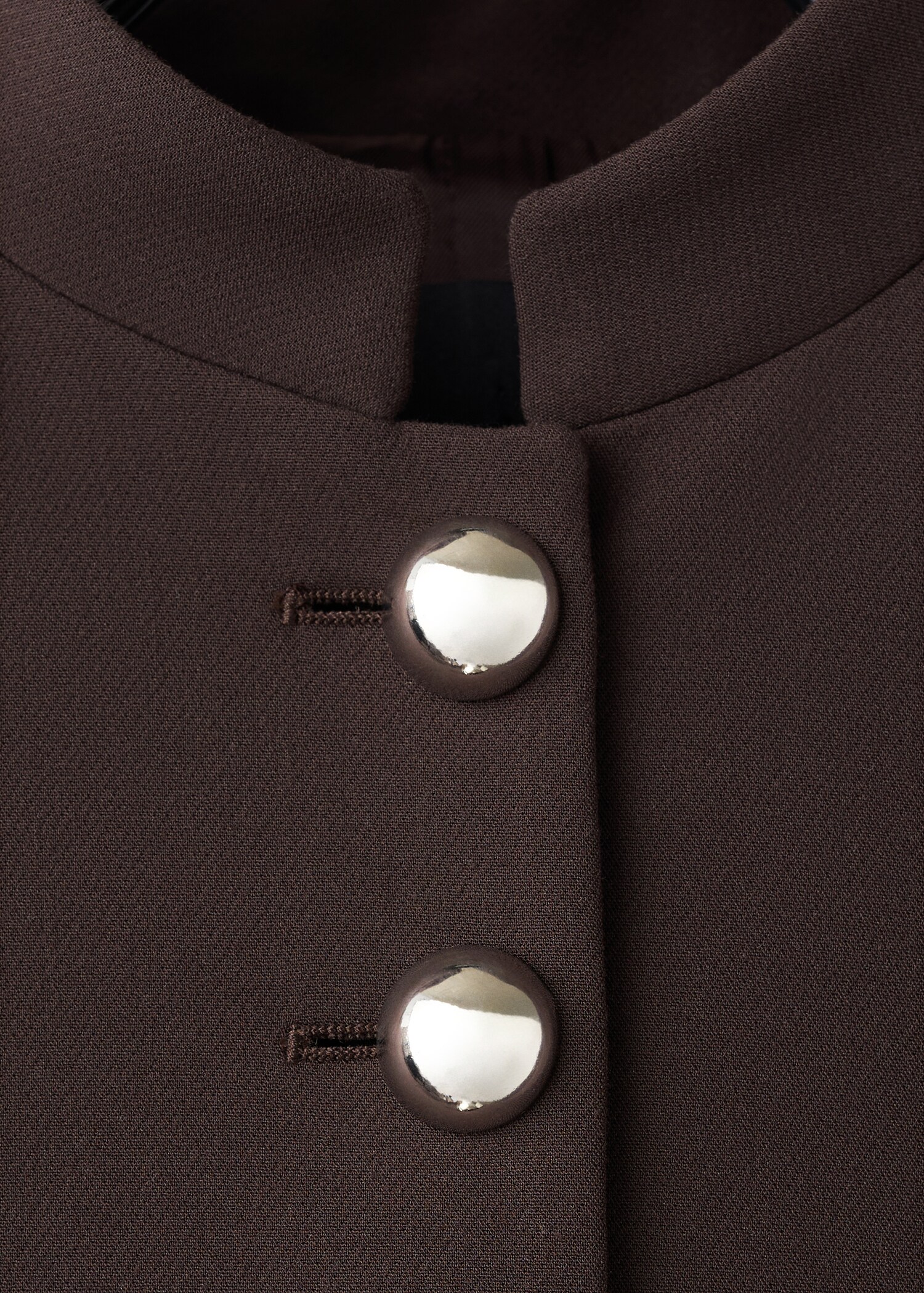 Jacket with jewel-button strip collar - Details of the article 8