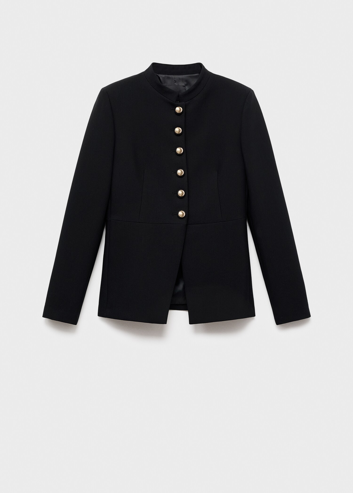 Jacket with jewel-button strip collar - Article without model