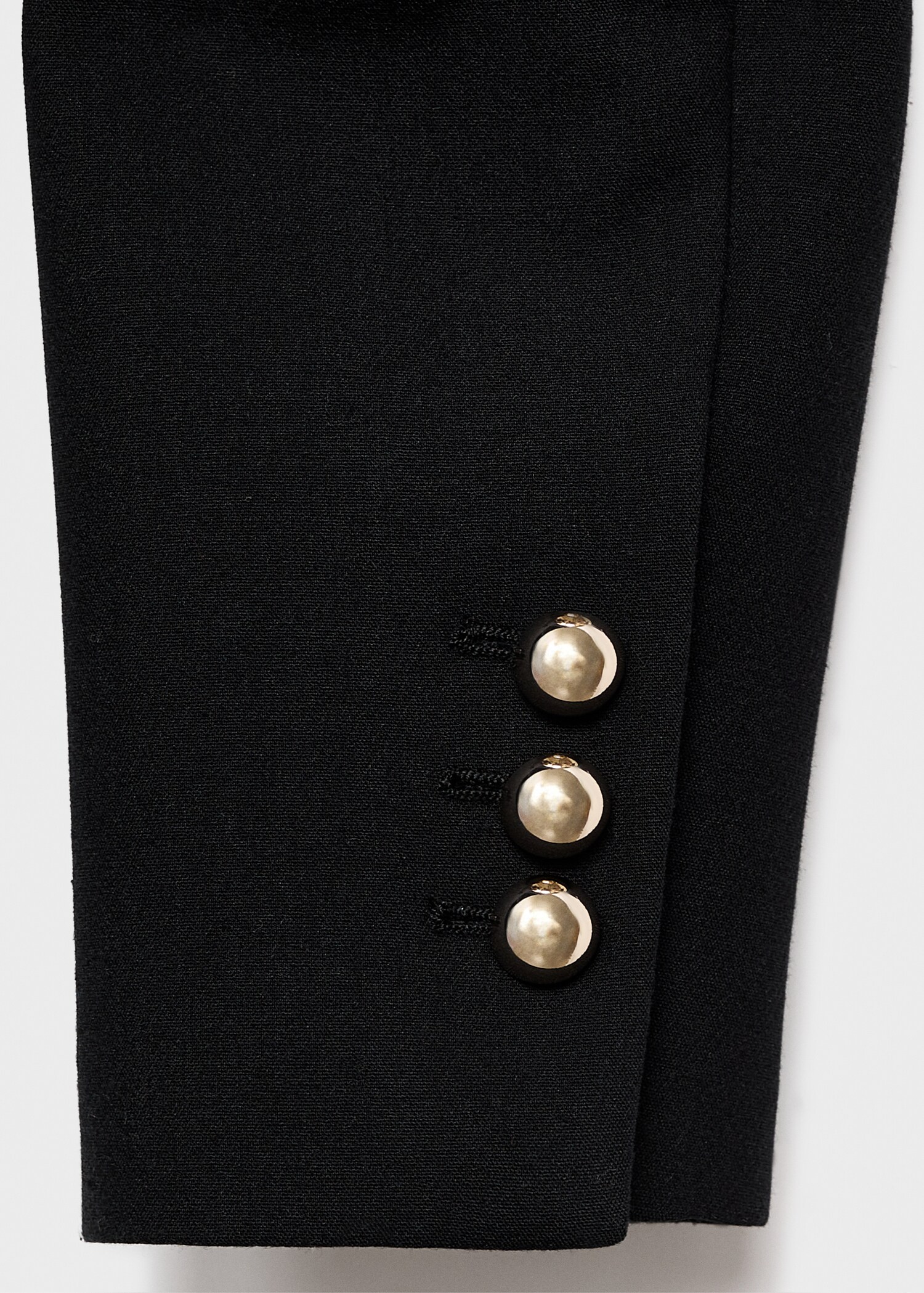Jacket with jewel-button strip collar - Details of the article 0