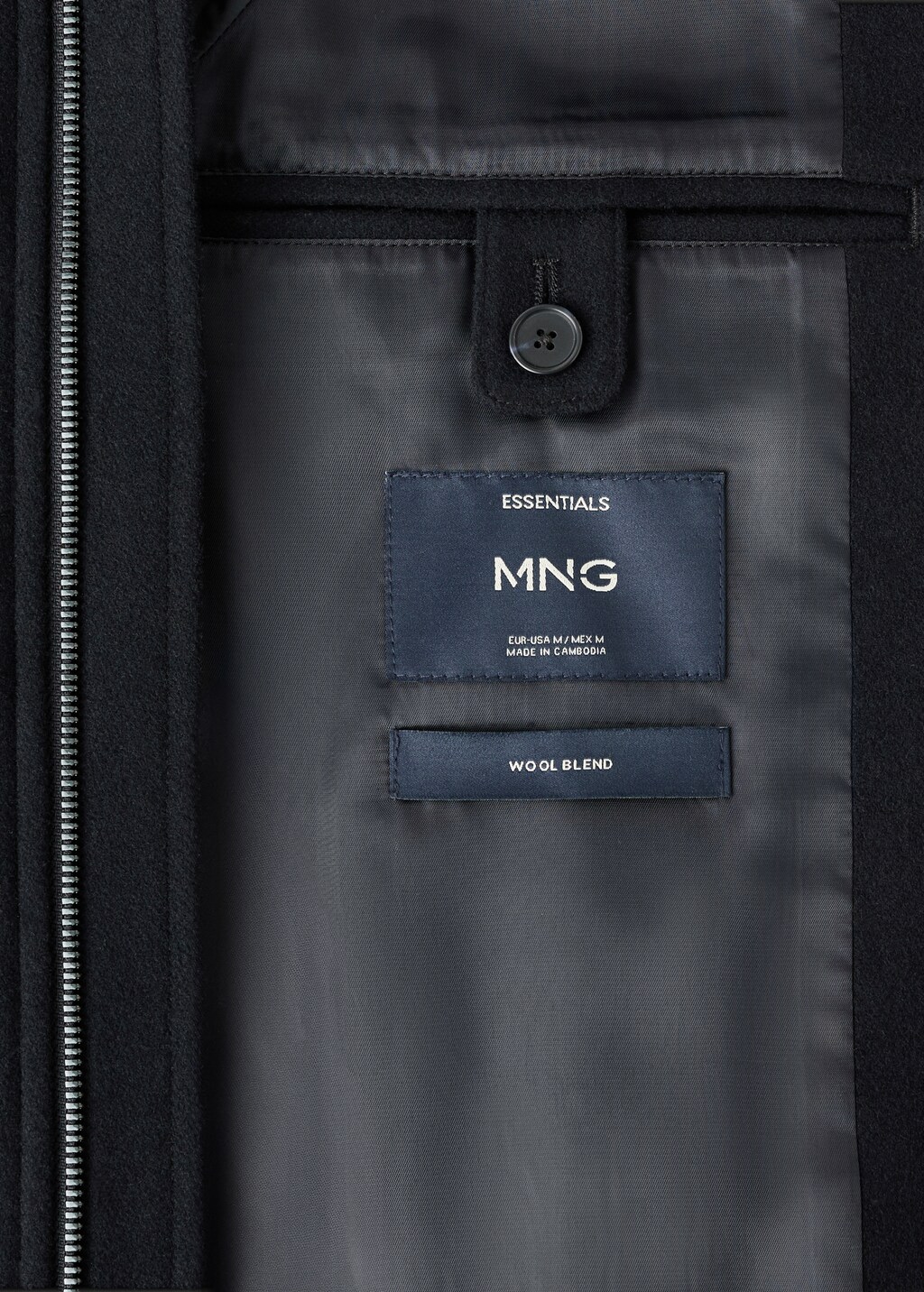 Wool-blend jacket with pocket