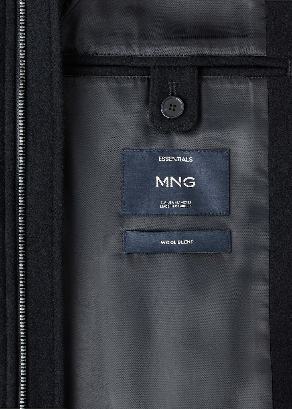 Wool-blend jacket with pocket