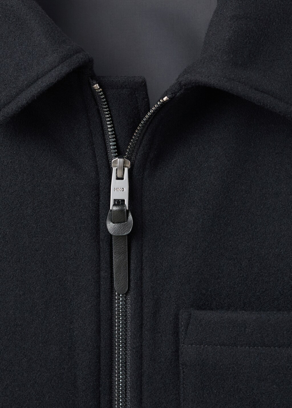 Wool-blend jacket with pocket