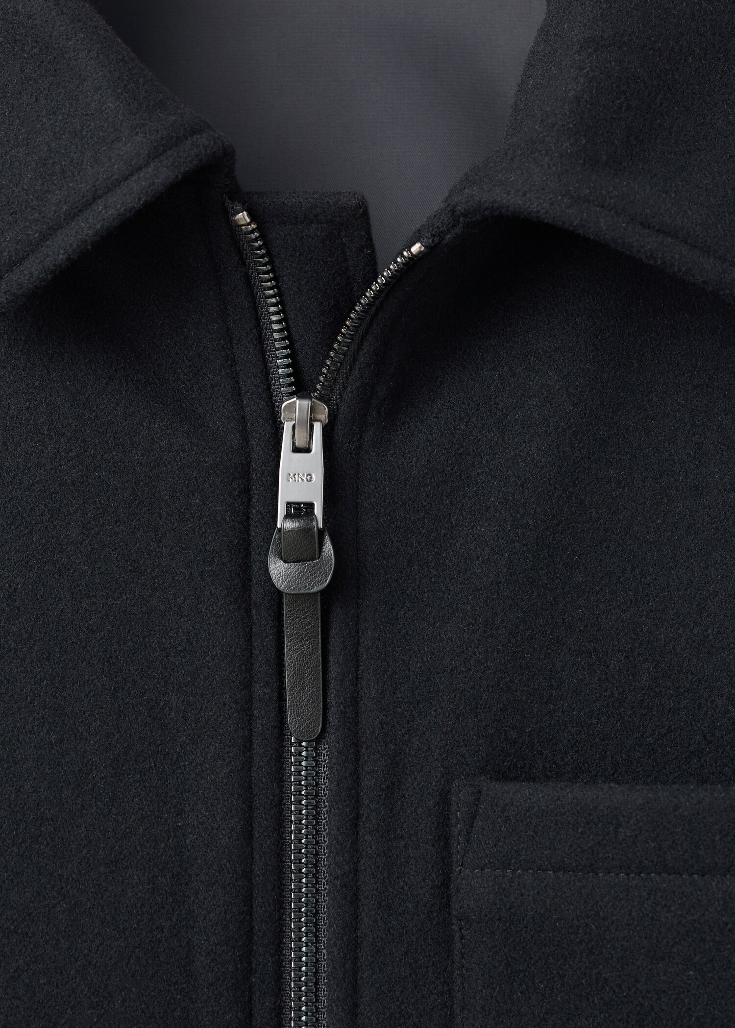 Wool Blend Jacket with Pocket - Details of the article 8