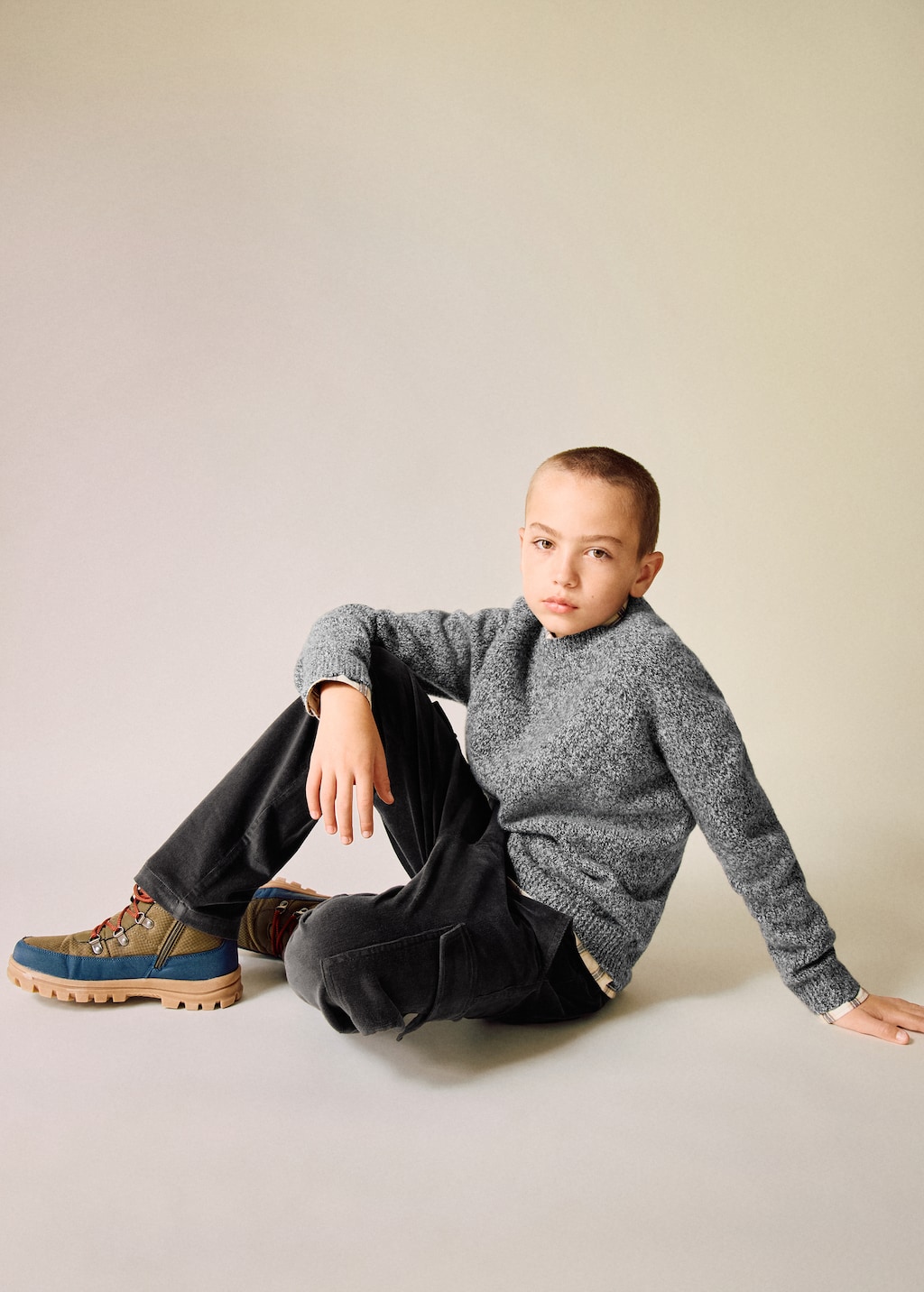 Marbled knitted sweater