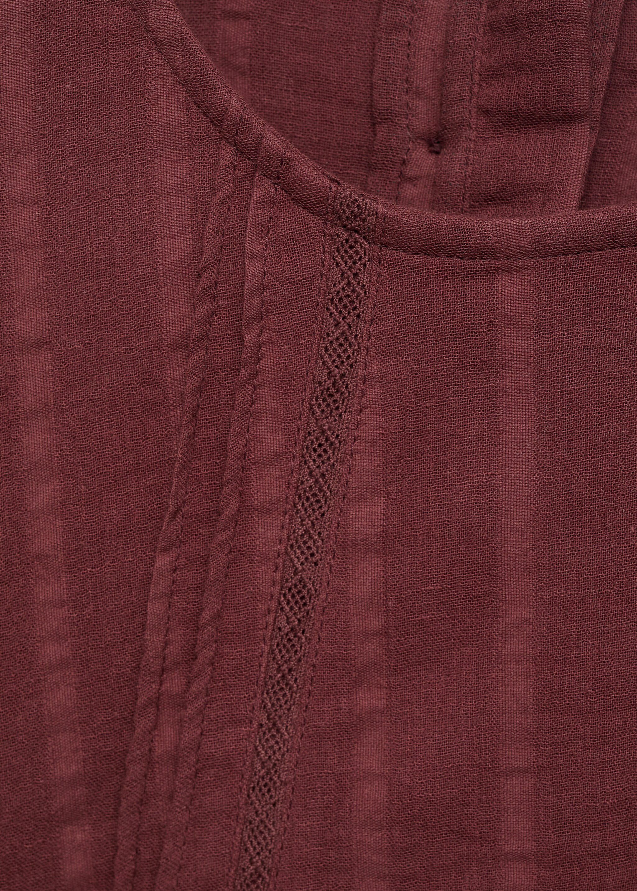 Blouse gab - Details of the article 8, Maroon. Ref: 17046725-00.