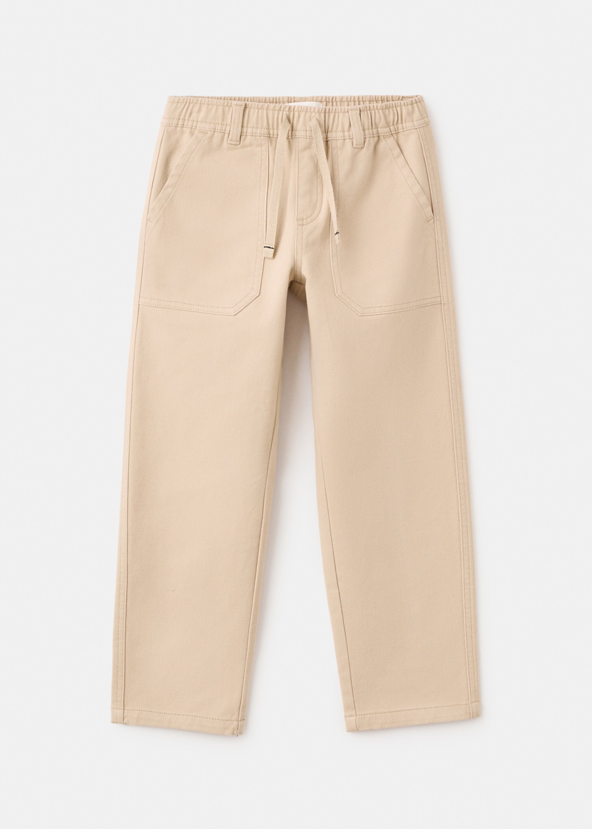 Straight cotton trousers - Article without model, Sand. Ref: 17046728-00.